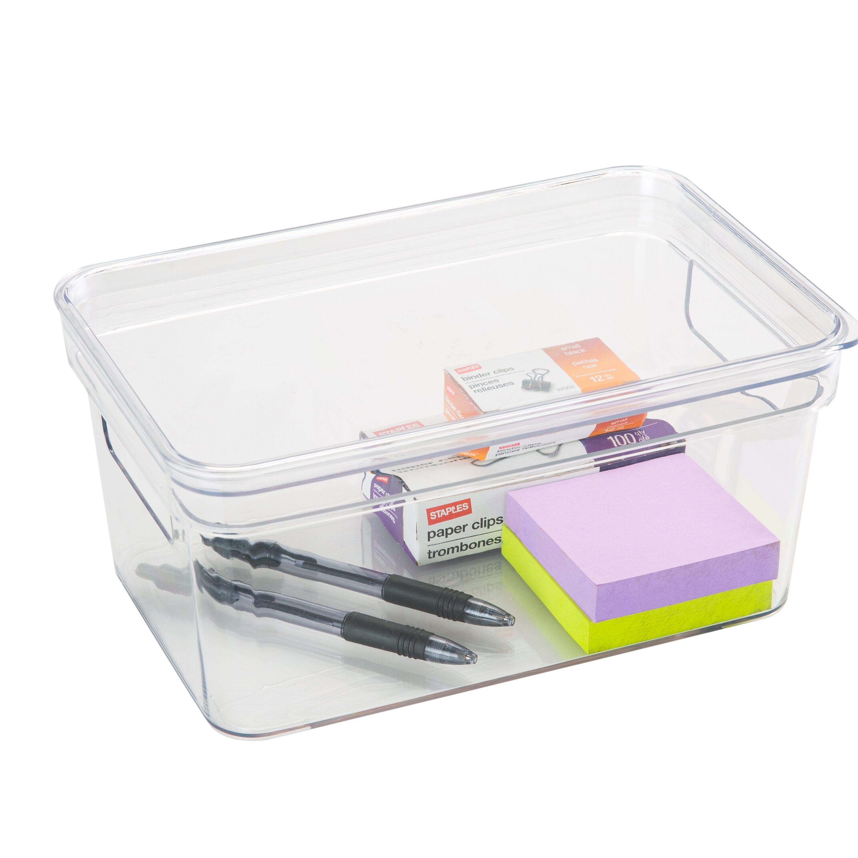 Sorbus Clear Plastic Storage Bins with Dividers Stackable