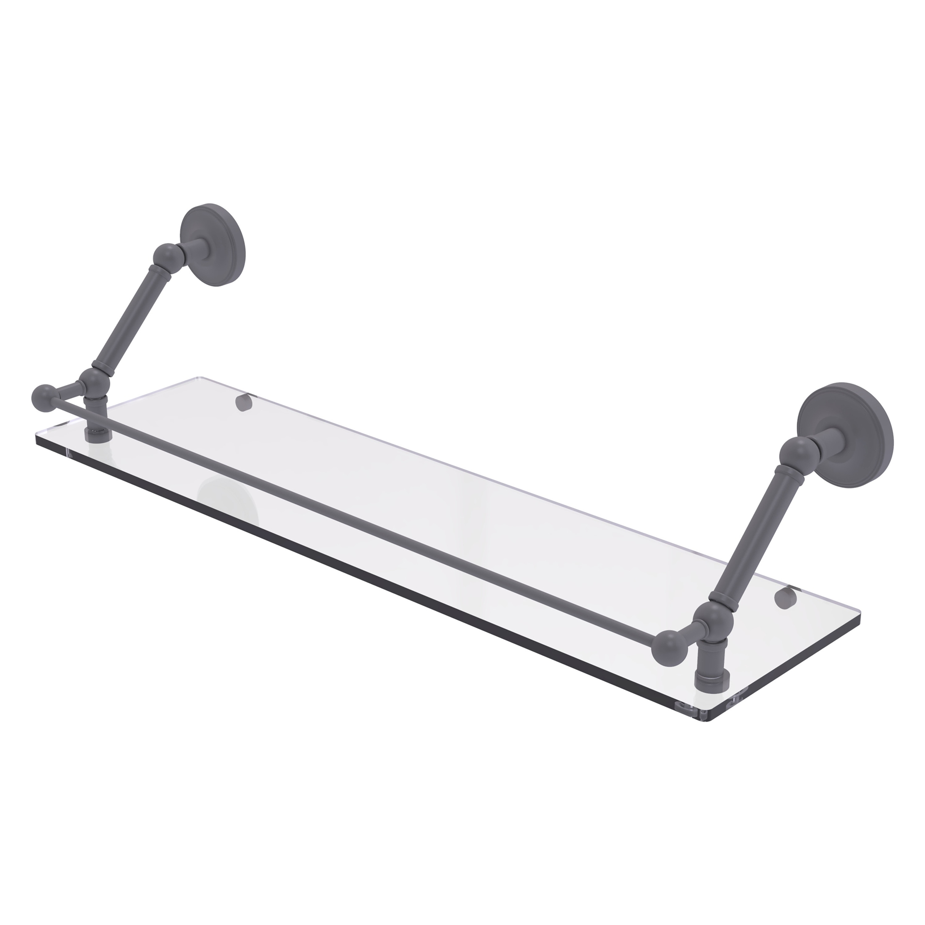 Allied Brass PR-1-30-GAL-GYM Prestige Regal Matte Gray Wall mount Bathroom Shelf ( 30-in x 8-in x 8-in )