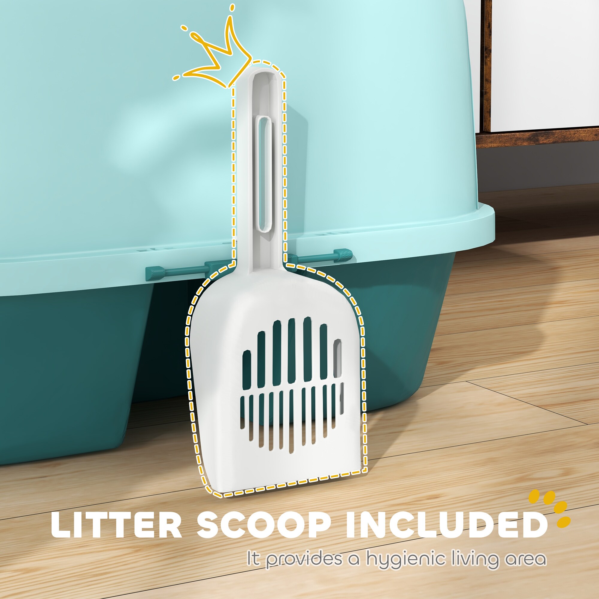PawHut D31-094V00GN Cat-Litter-Box - View #9