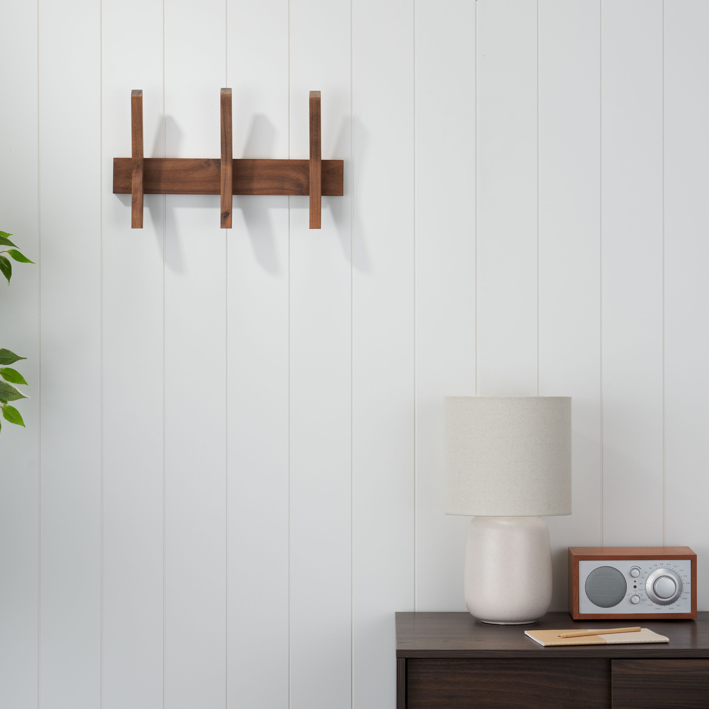 Wooden hooks concave shape, walnut wall hook, towel dots, modern