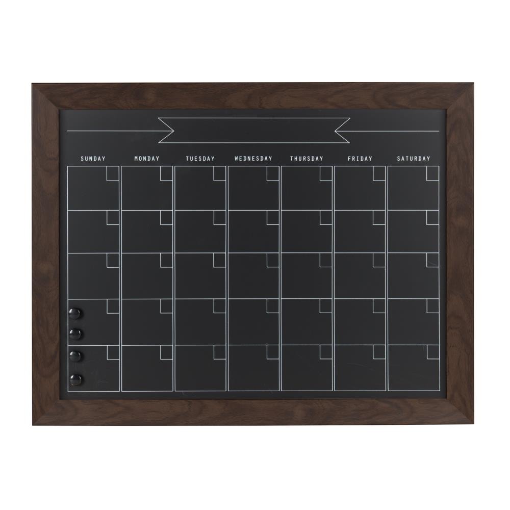 Magnetic Wall Chalkboard Monthly Calendar, Rustic Wood Frame Large Chalkboard  Calendar, 24 x 30, Wall Mount, with Chalk Markers & Magnets, by Better  Office Products 