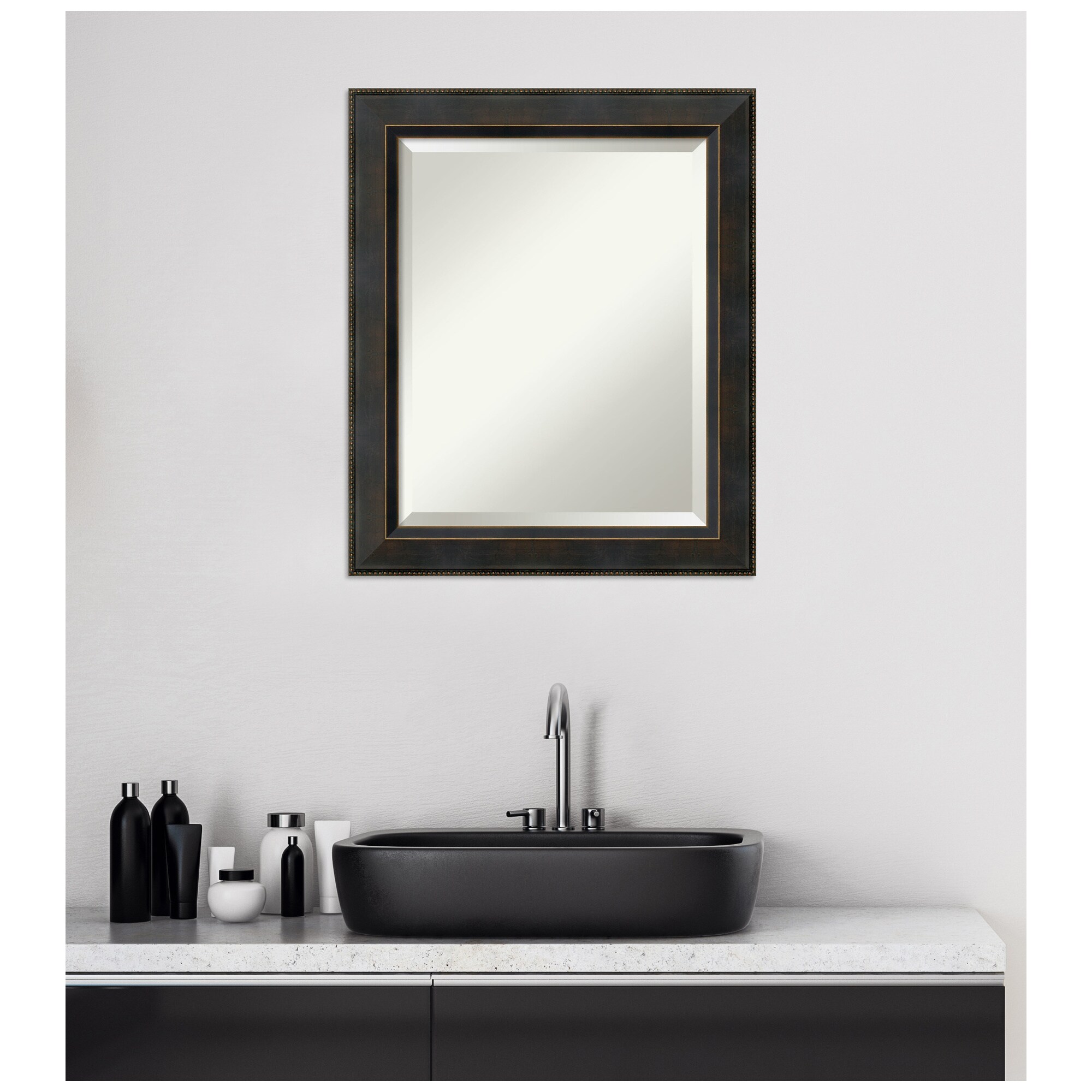 Amanti Art Signore Bronze 20.38-in x 24.38-in Framed Bathroom Vanity ...