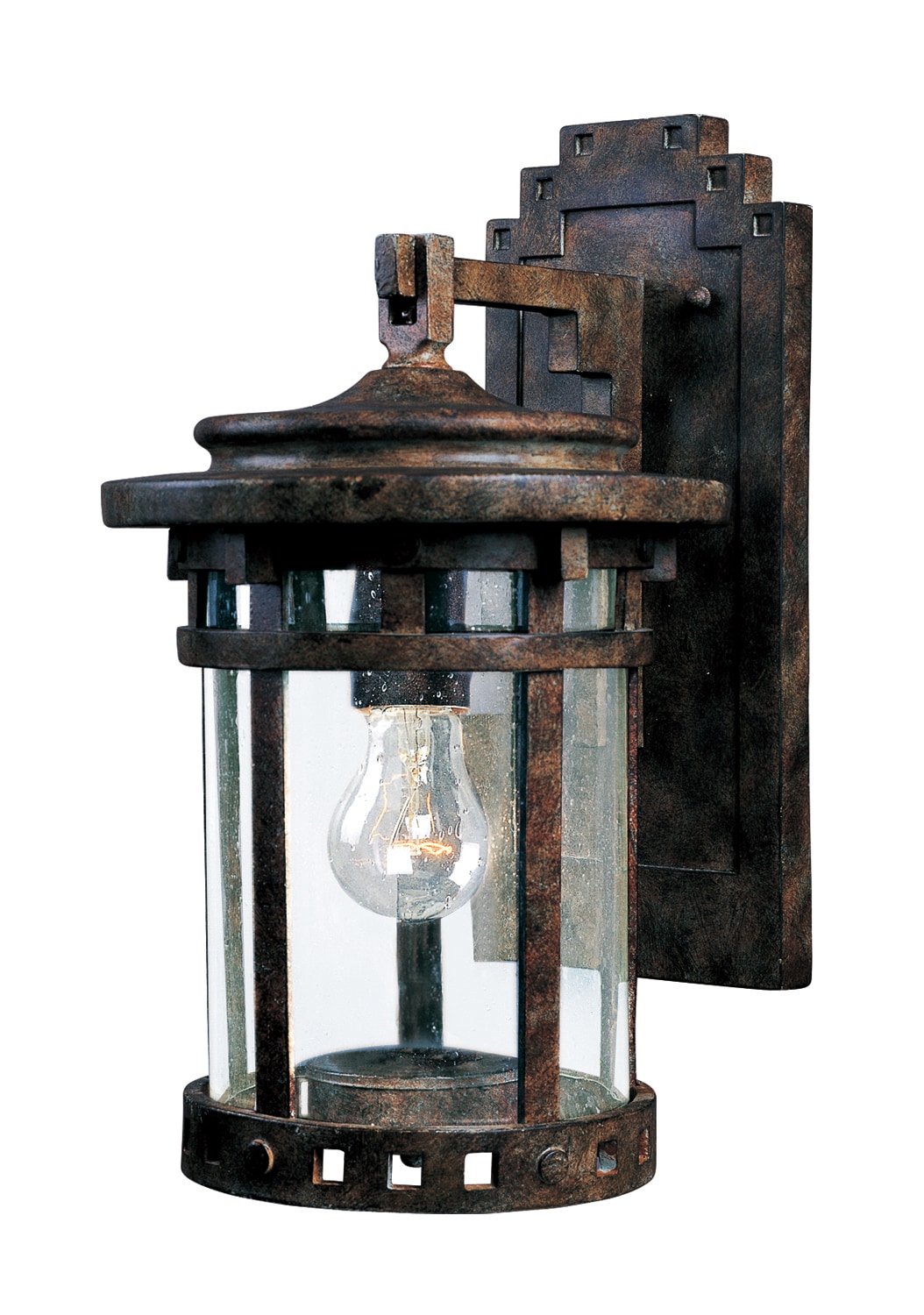 Maxim Lighting 3131CDSE Santa Barbara DC 1 -Light 10.2500-in H Distressed Brown Hardwired Outdoor Wall Light
