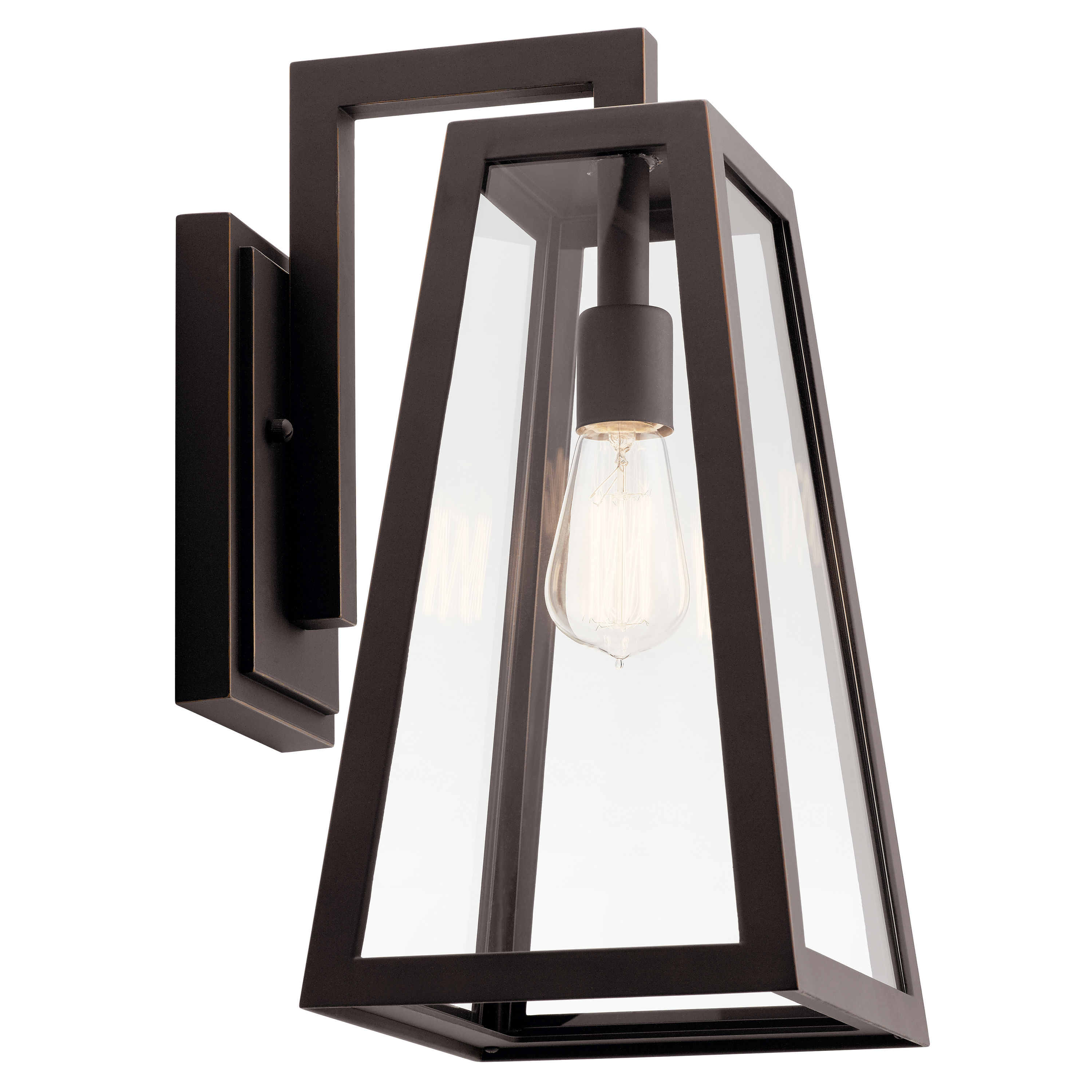 Kichler 49332RZ Delison 1 -Light 16.75-in H Bronze Hardwired Outdoor Wall Light