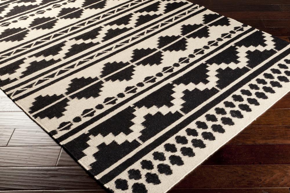 Surya Frontier 8 x 11 Wool Black Indoor Geometric Global Area Rug at ...