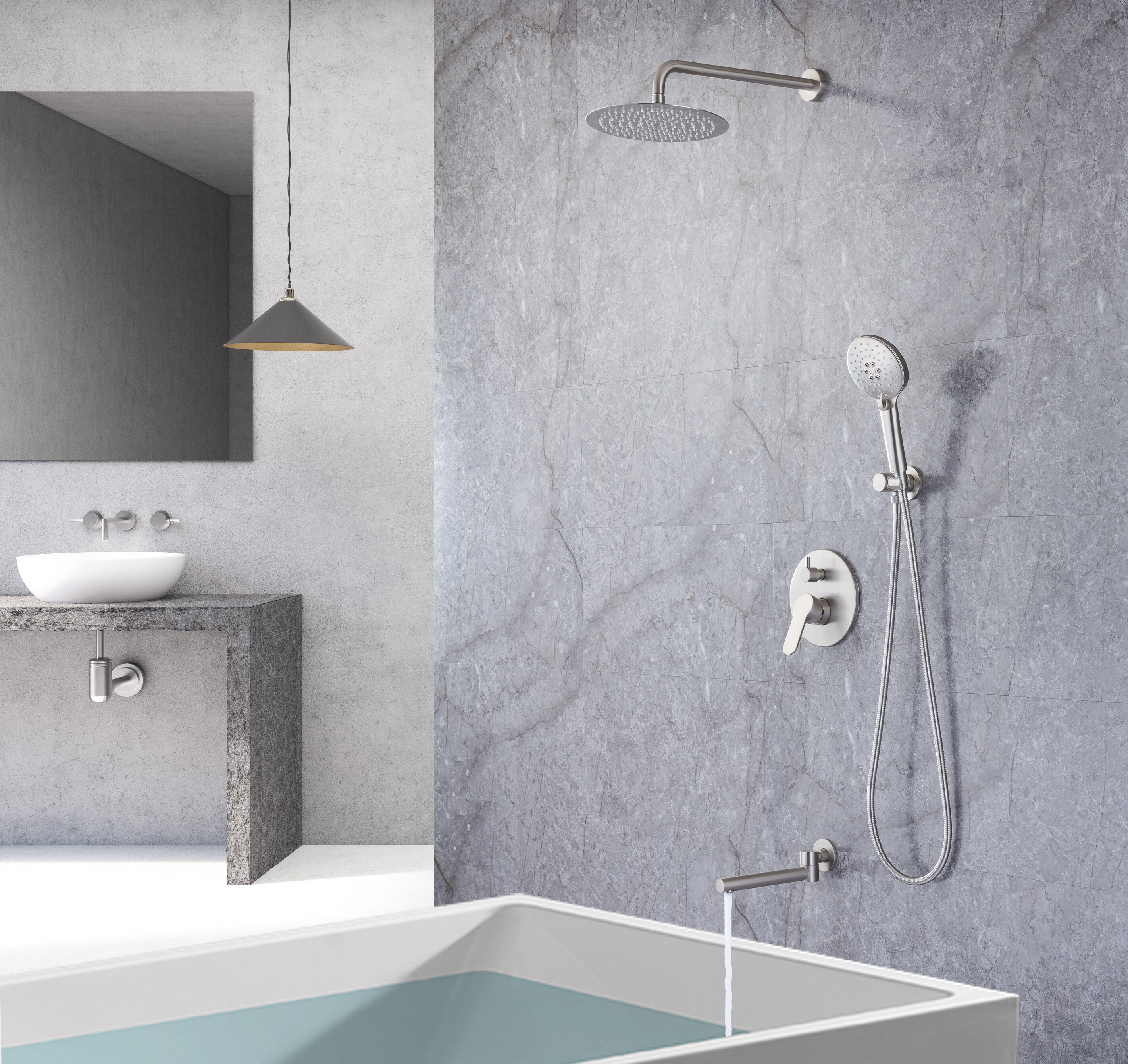 WELLFOR DB-03BF10BN Tub-Shower-Faucets - View #2