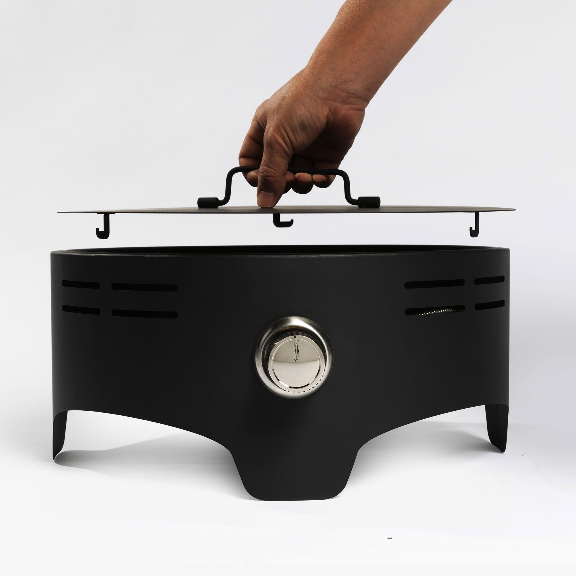 Bybafun 15-in W 40000 Maximum BTUs Steel Round Portable Liquid propane ...
