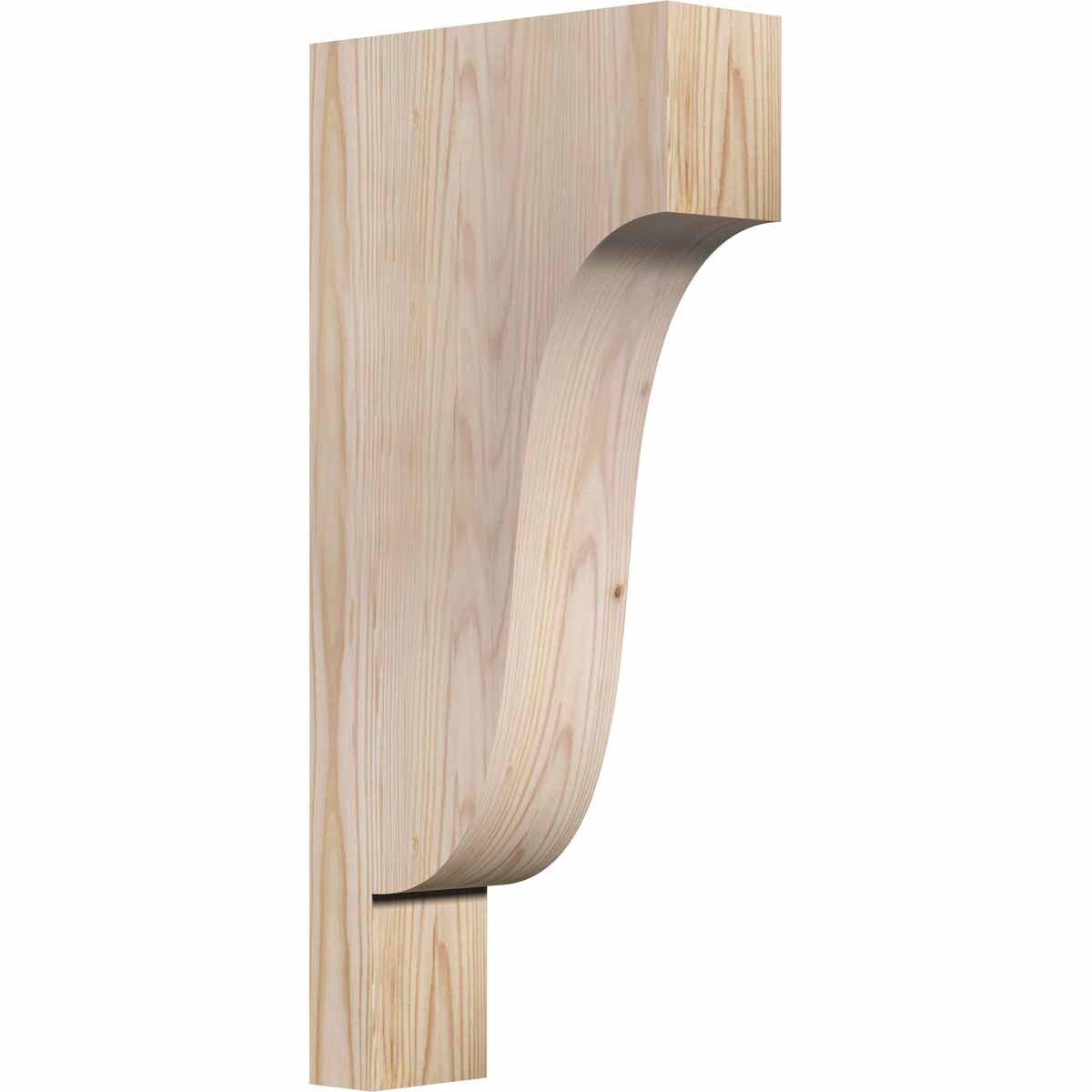 Ekena Millwork COR04X10X22NEW00SDF 3.5-in x 10-in x 22-in Newport Unfinished Douglas fir Wood Paintable/Stainable Corbel