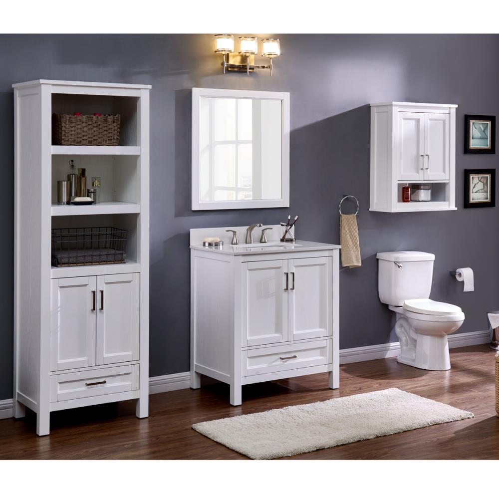 Durham 30-in White Oak Undermount Single Sink Bathroom Vanity with ...