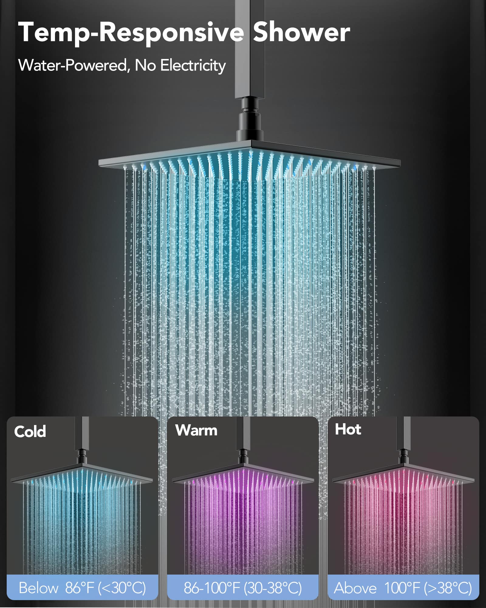 EVERSTEIN SFS-1071-BK12 Showerhead-Bar-Panels - View #4