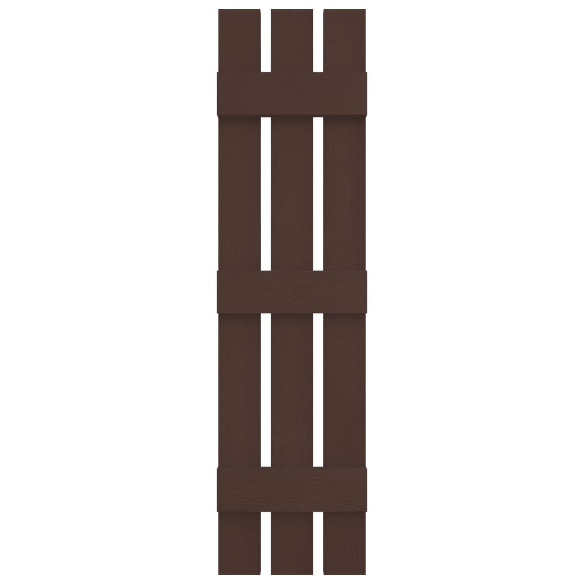 Ekena Millwork LS3S12X06700FB 12-in W x 67-in H Federal Brown Board and batten Spaced Exterior Shutters ( 2 -Pack )