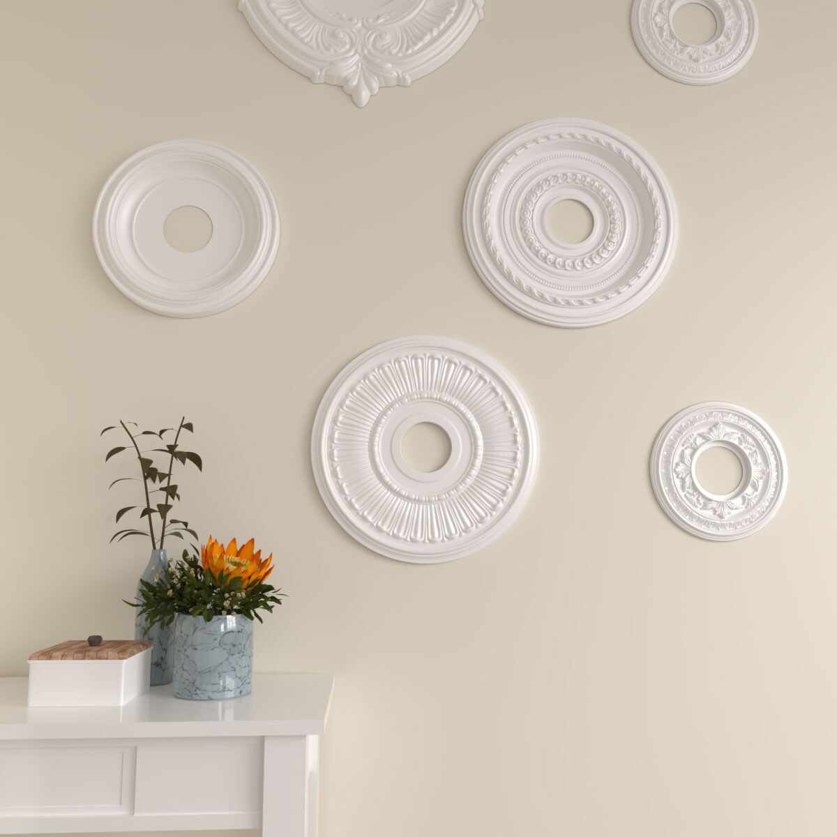 Melonie 16'' Primed Decorative Ceiling Medallion