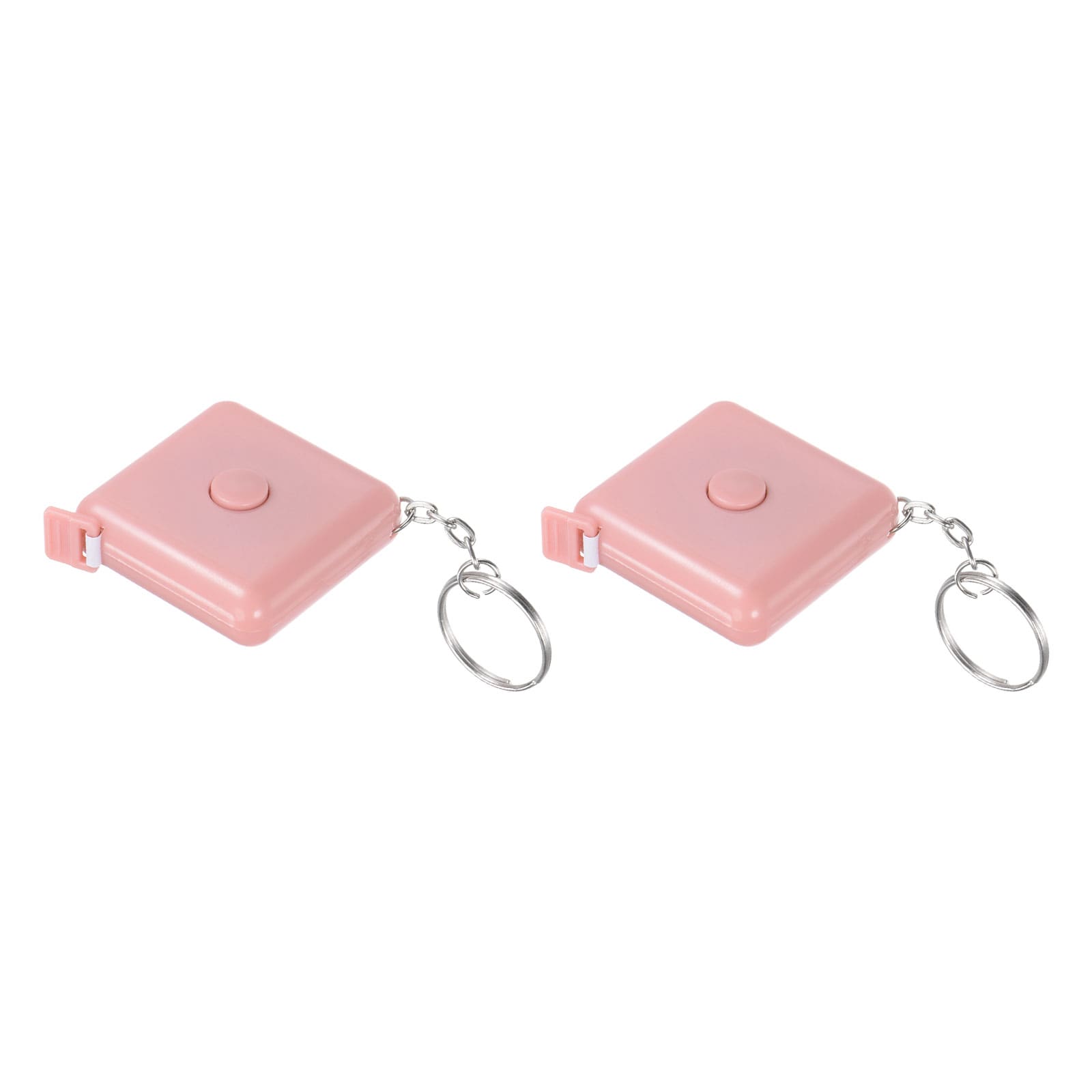 Harfington 2pcs Measuring Tape 1.5M/60-Inch Square Retractable Tailors Tape Measure Pocket Size for Body Fabric Sewing and Crafts Measurements Light Pink