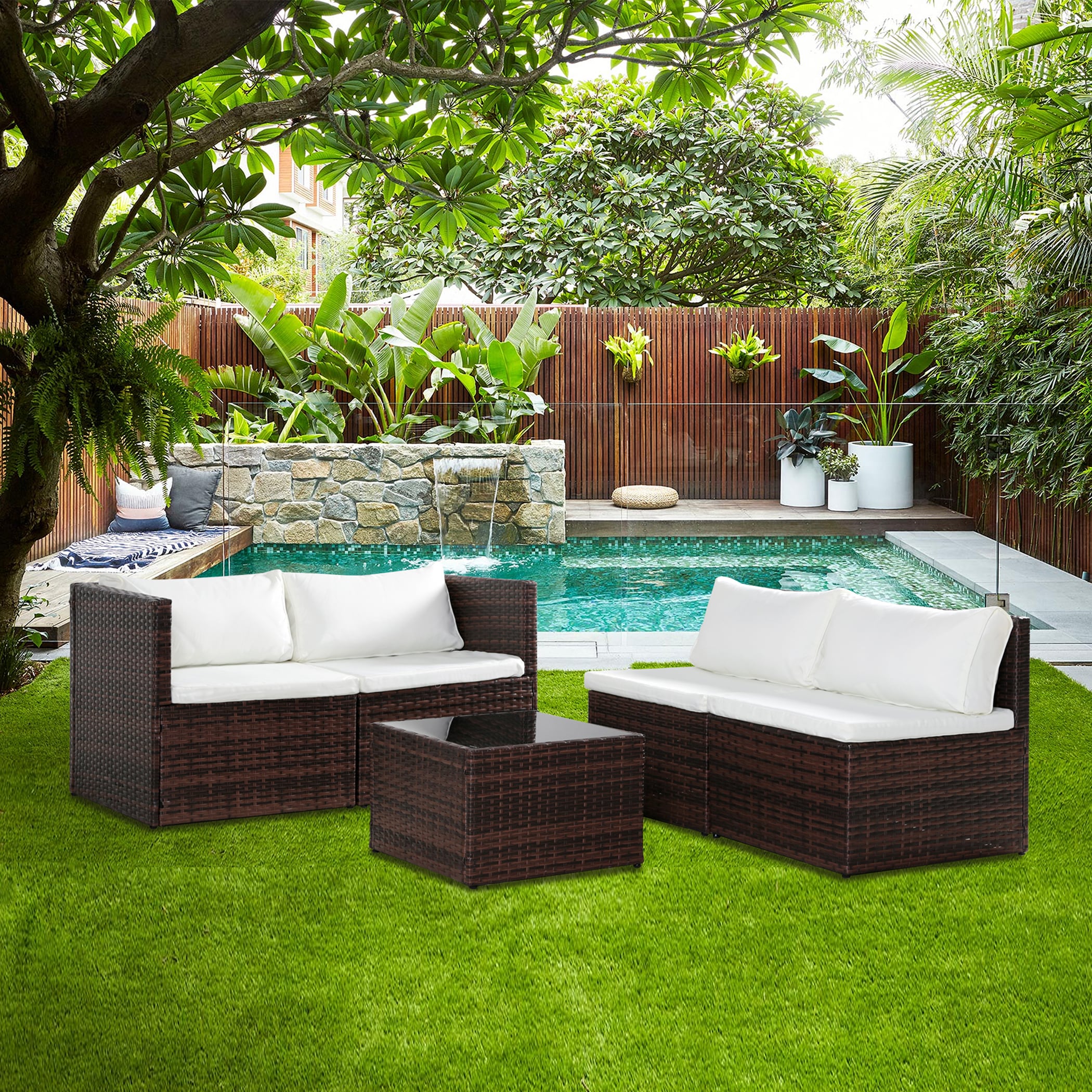 Haversham 4 piece garden sofa set hot sale