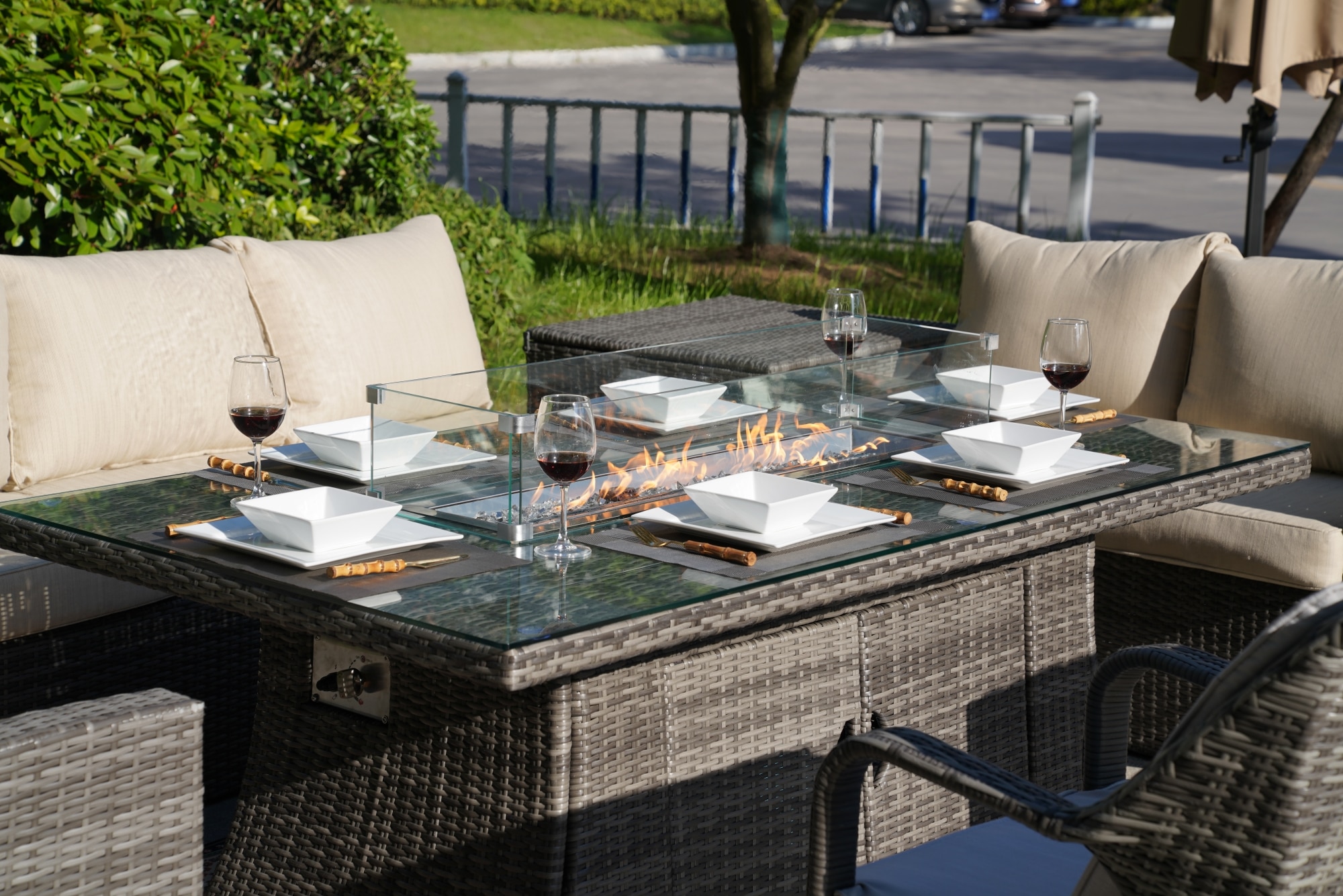 Direct Wicker DWG-2403B009-GR Patio-Conversation-Sets - View #5