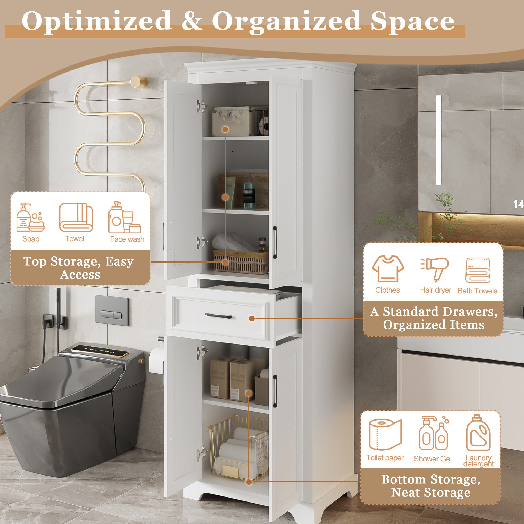 Tatayosi T-P335558K Linen-Cabinets - View #5