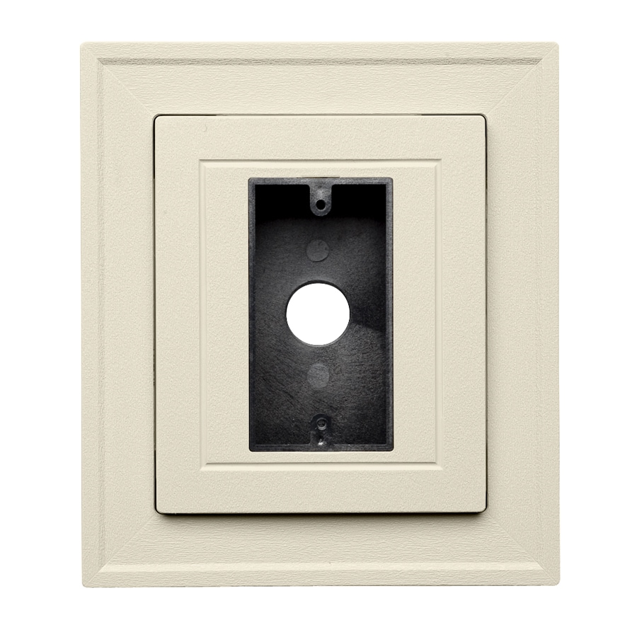 Ply Gem 126650 8.5-in x 7.5-in Cream Vinyl Electrical Mounting Block