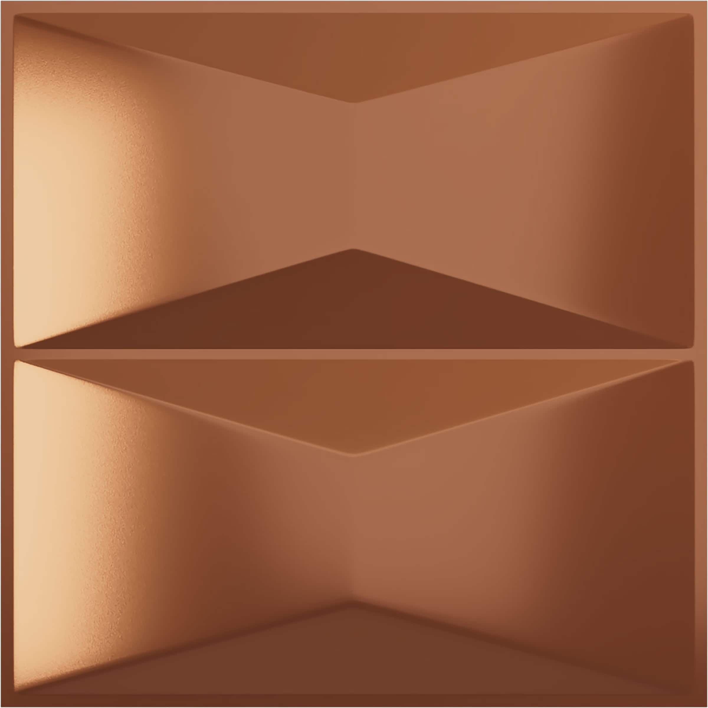Ekena Millwork WP12X12ABBCO-CASE-12 11-7/8-in x 11-7/8-in Embossed Paintable/Stainable Copper PVC Wall Panel ( 12 -Pack, Covers 11.76-sq ft )