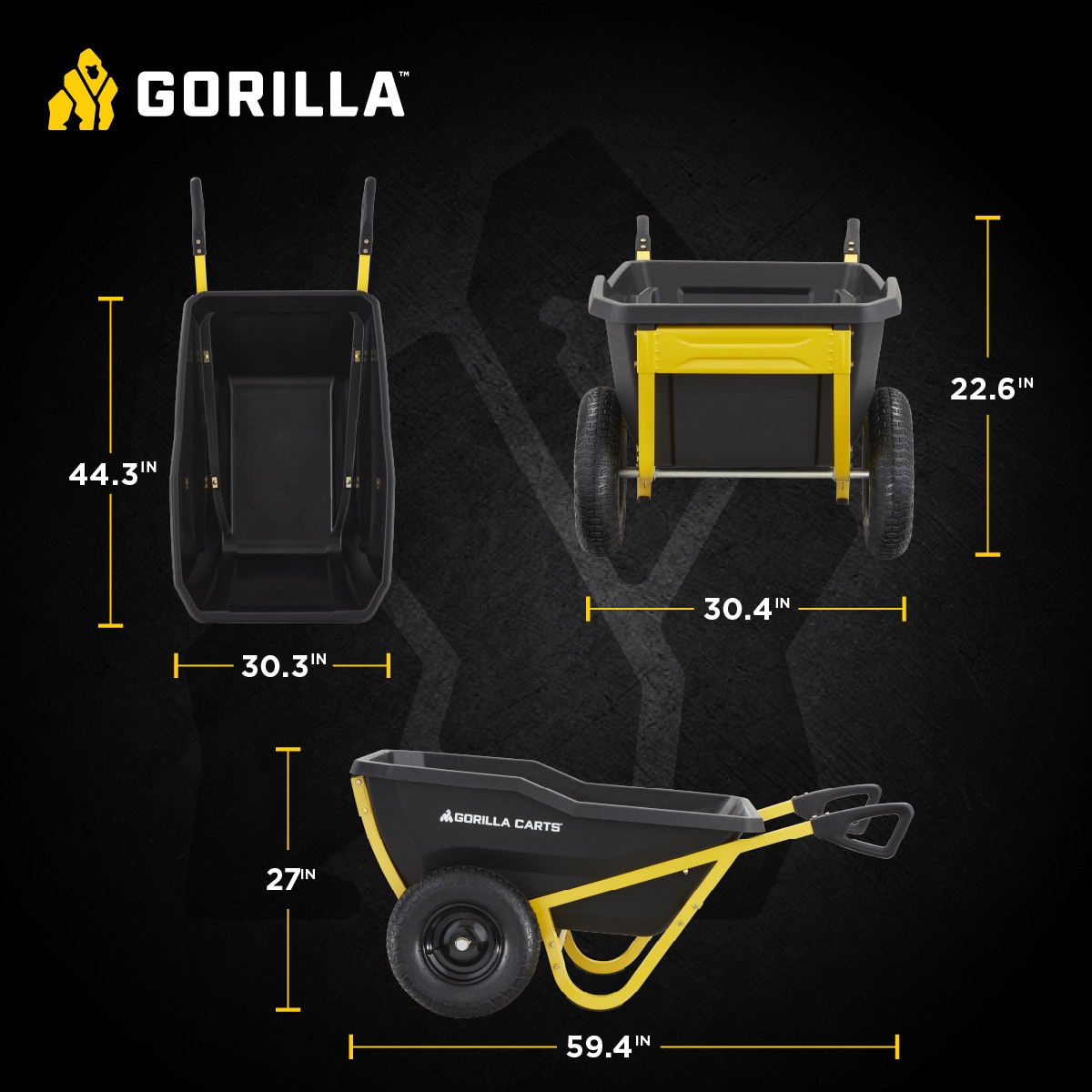 Gorilla Carts GCR-10P Yard-Carts - View #6