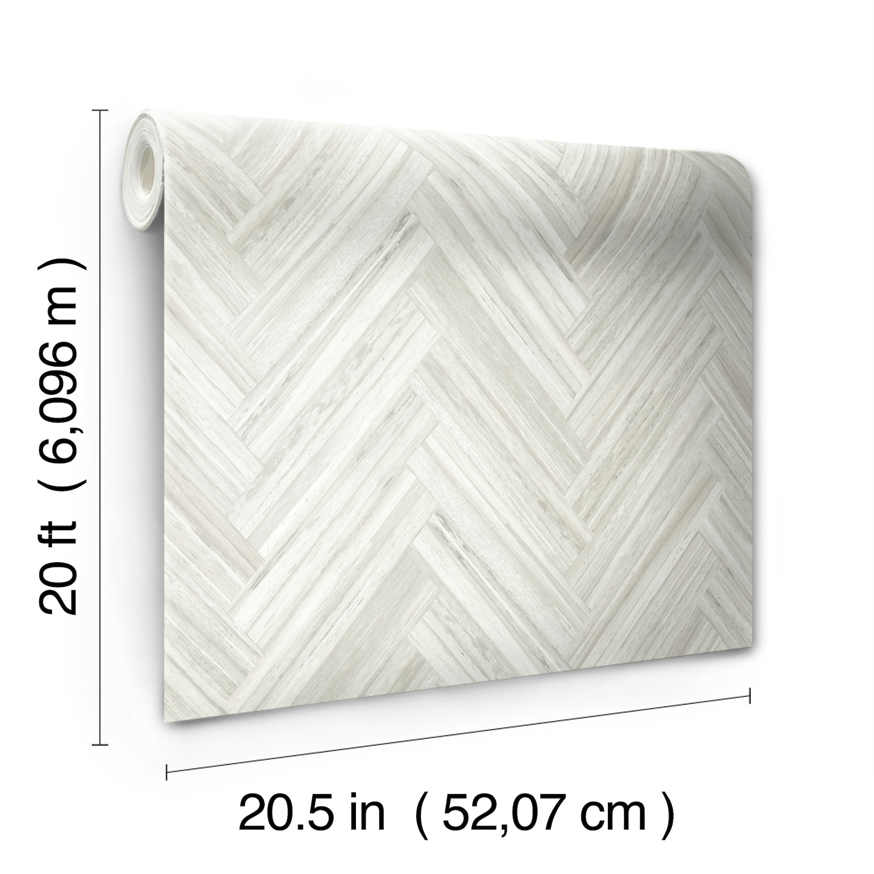 York Wallcoverings PSW1287RL 45-Sq. Feet White Non-woven Geometric Self-adhesive Peel and Stick Wallpaper