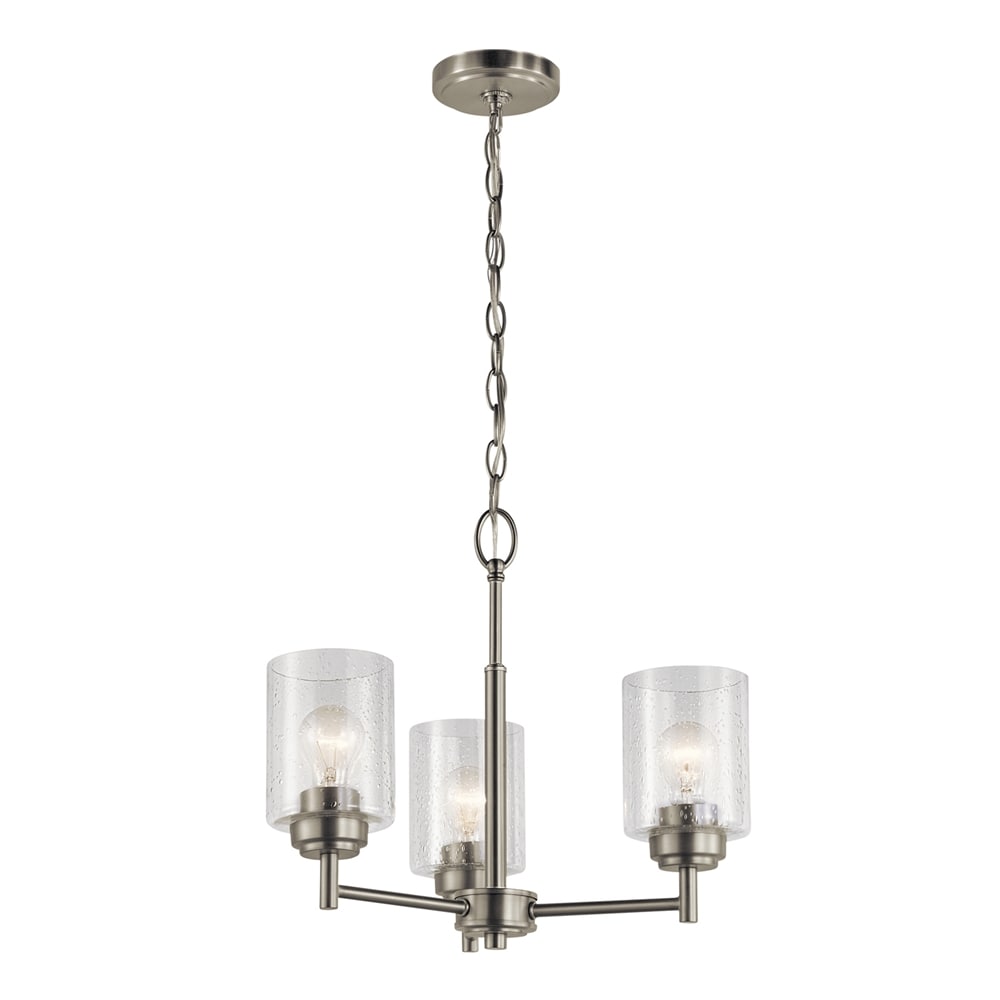 Kichler Roswell 3-Light Brushed Nickel Modern/Contemporary Chandelier