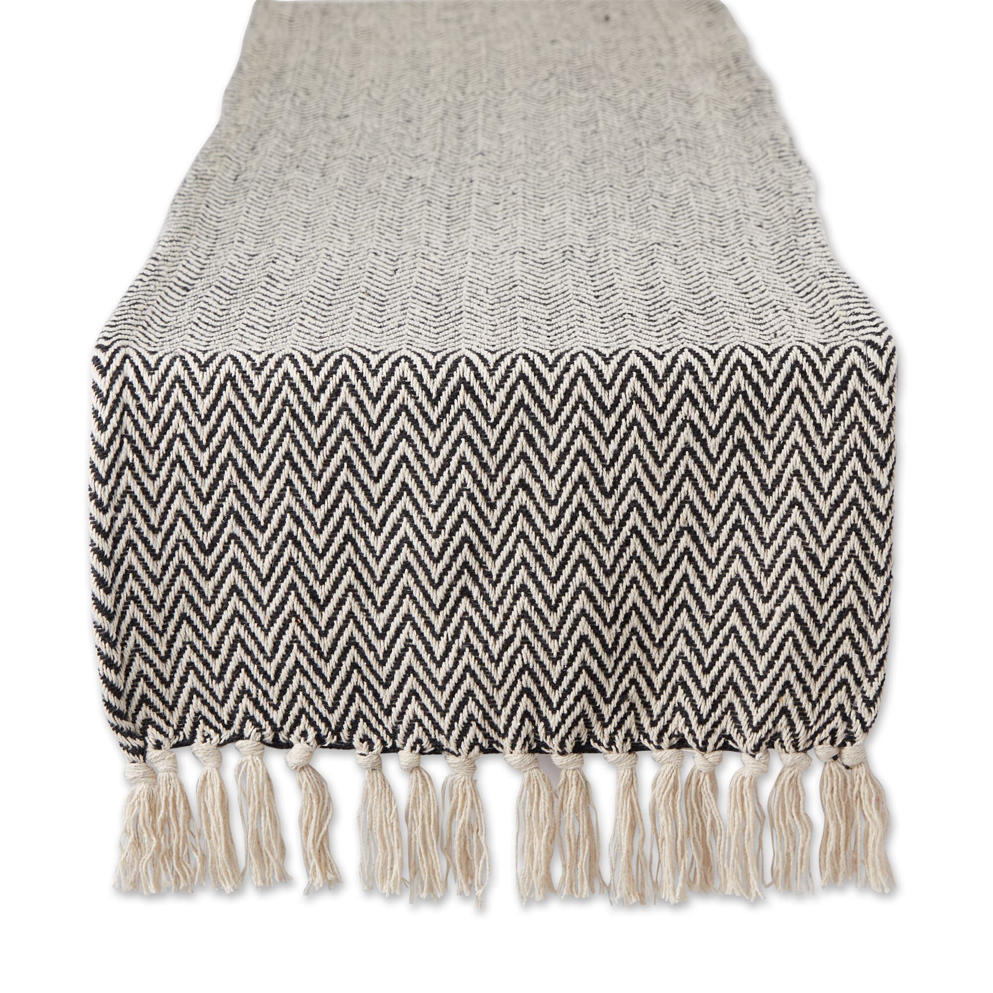 DII  Jacquard Chevron Fringe Table Runner