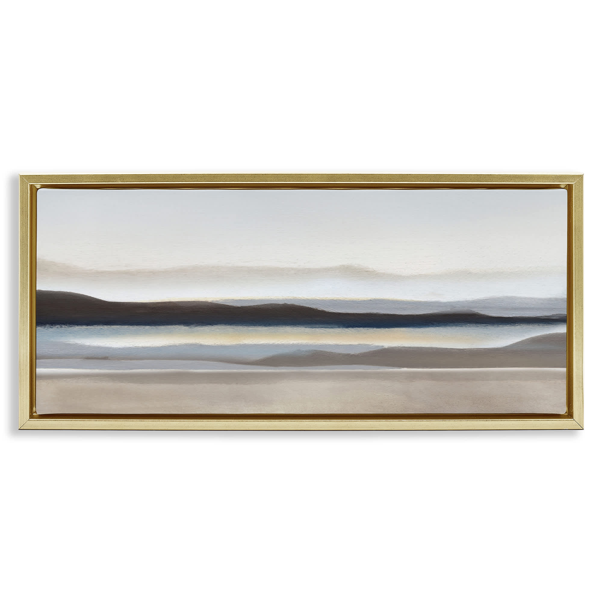 Stupell Industries BS-177-FFG-10X24 Fade Neutral Desert Scenery Gold Framed Floater Canvas Wall Art By Charity Henderson 25 x 11