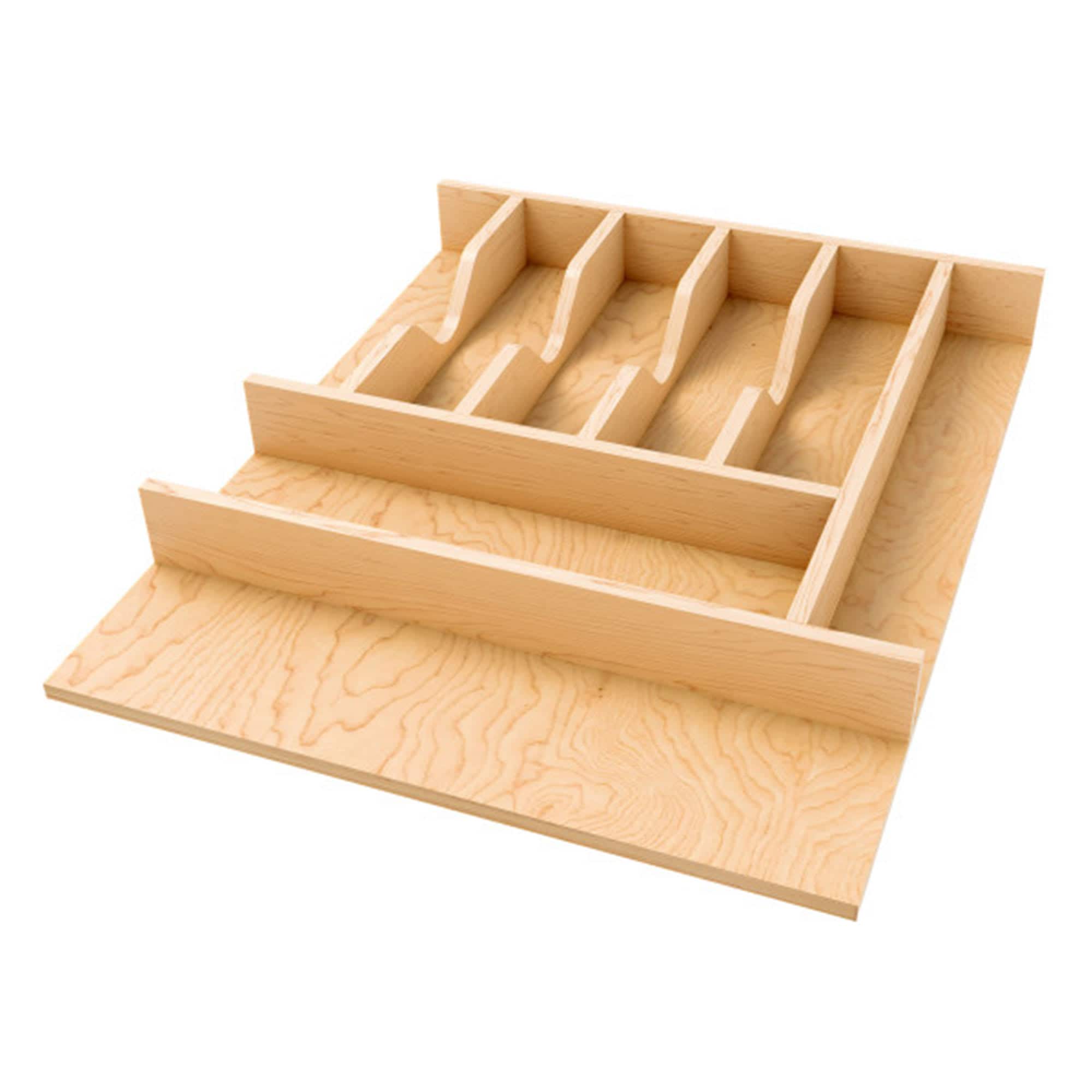 Rev-A-Shelf 403202 Natural Maple Right Size Utensil Insert Home Storage Kitchen Organizer 8 Compartment Drawer Accessory  16 1 4  x 19 1 2 4WCT 21SH 1