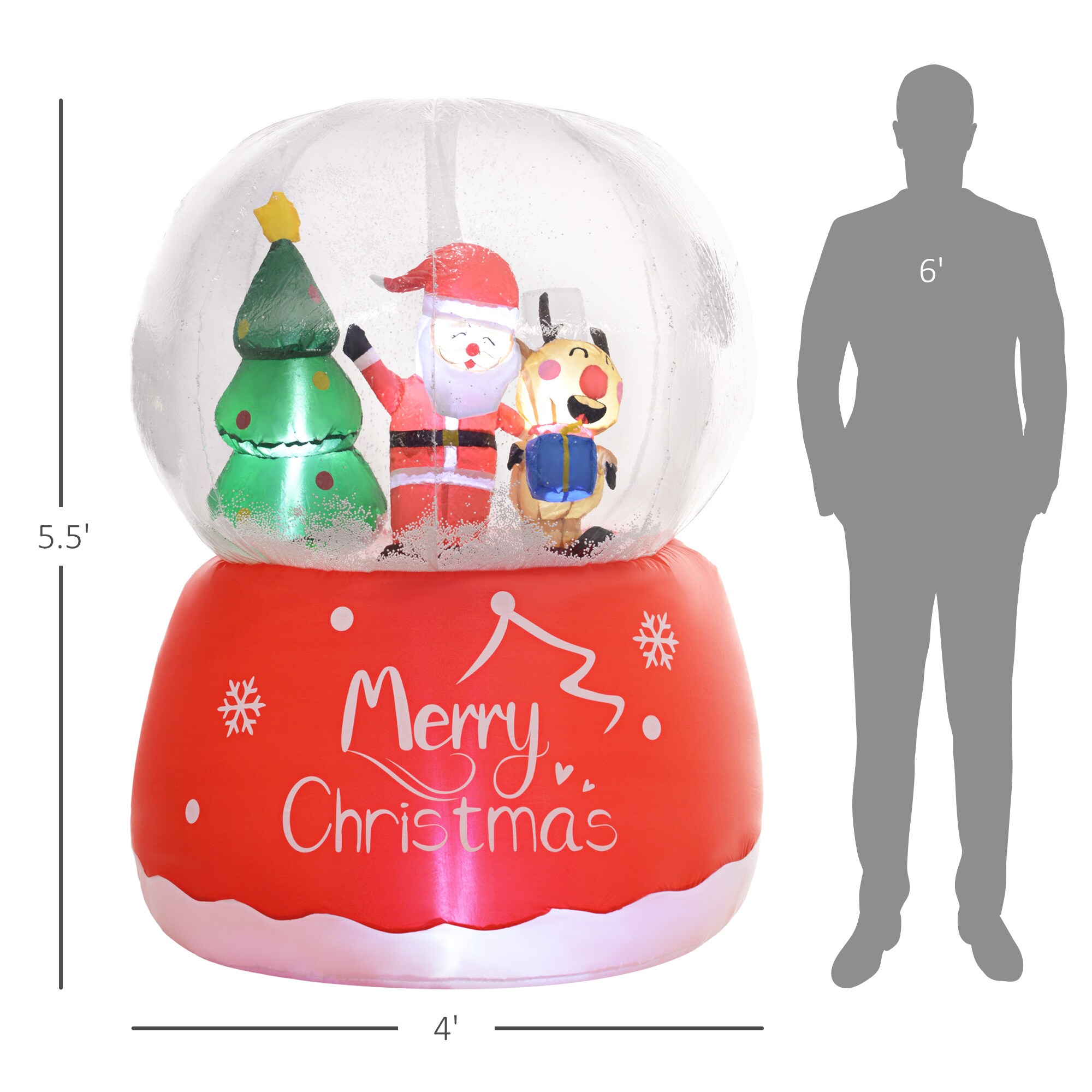 Outsunny 844-961V80RD Christmas-Inflatables - View #3