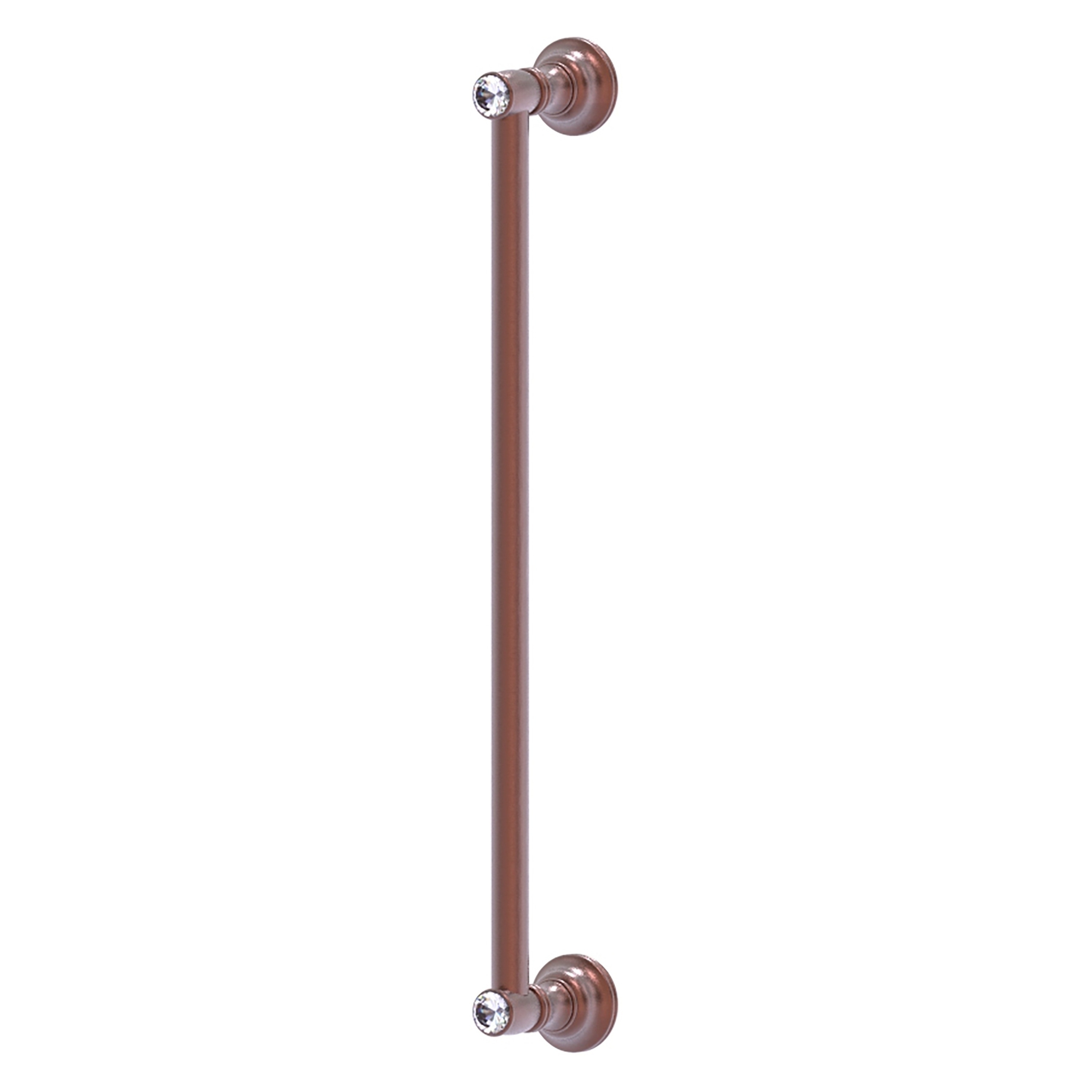Allied Brass CC-3-18-CA Carolina Crystal 18-in , 457mm Center to Center Antique Copper Dual Mount Cylindrical Bar For Use on Appliances Drawer Pulls