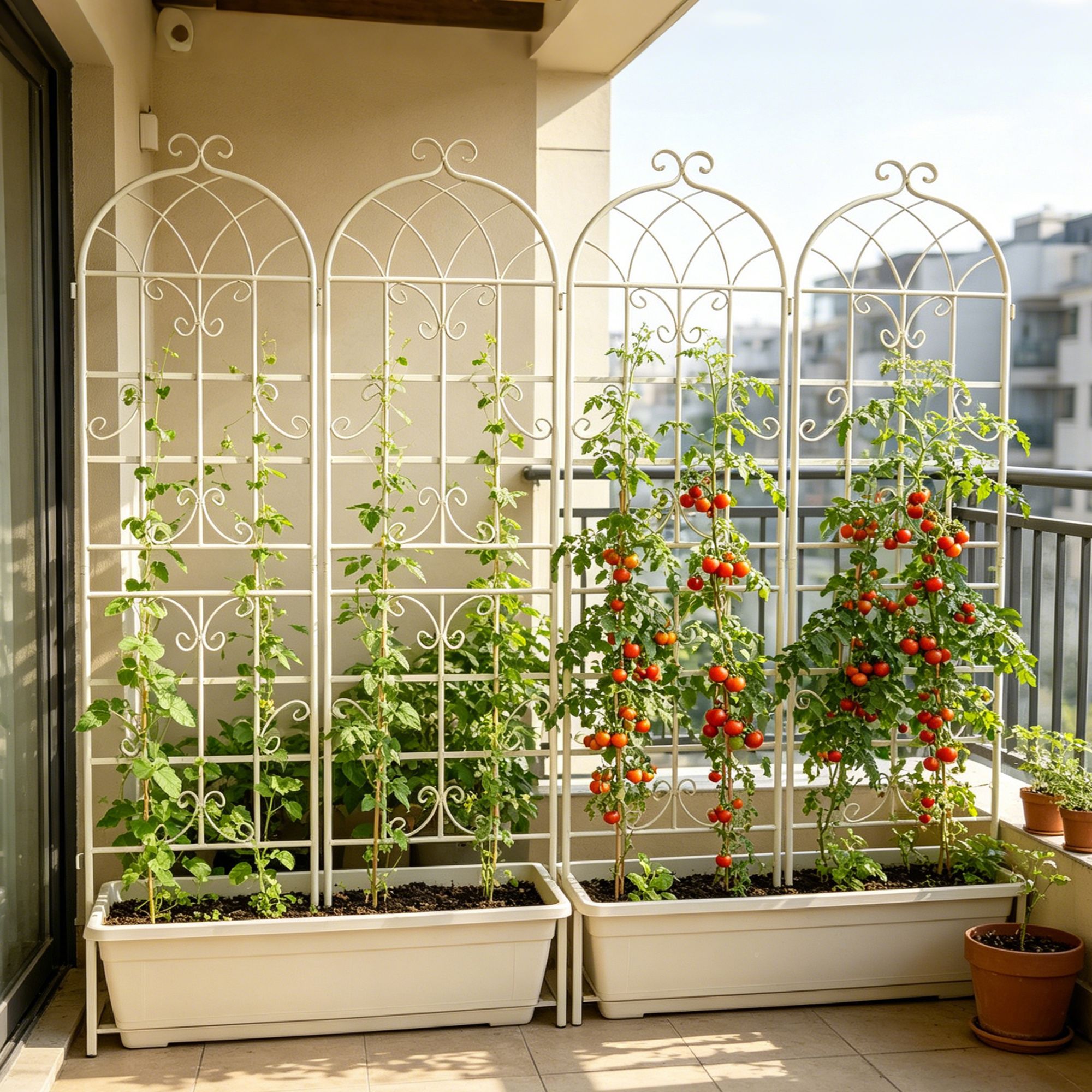 Blisstyle 4 Pack Metal Garden Trellis 71 Inch X 19.7 Inch Rustproof Trellis for Climbing Plants Outdoor Flower Support Cream White Garden Trellis