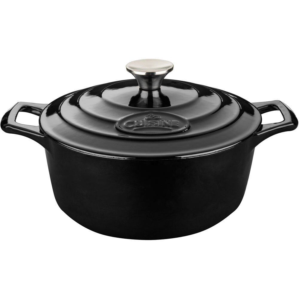 Cast+Iron+Dutch+Oven+with+Lid+6.5-Quart+Sure+Grip+Non+Toxic+ElegantBy+La+ Cuisine for sale online