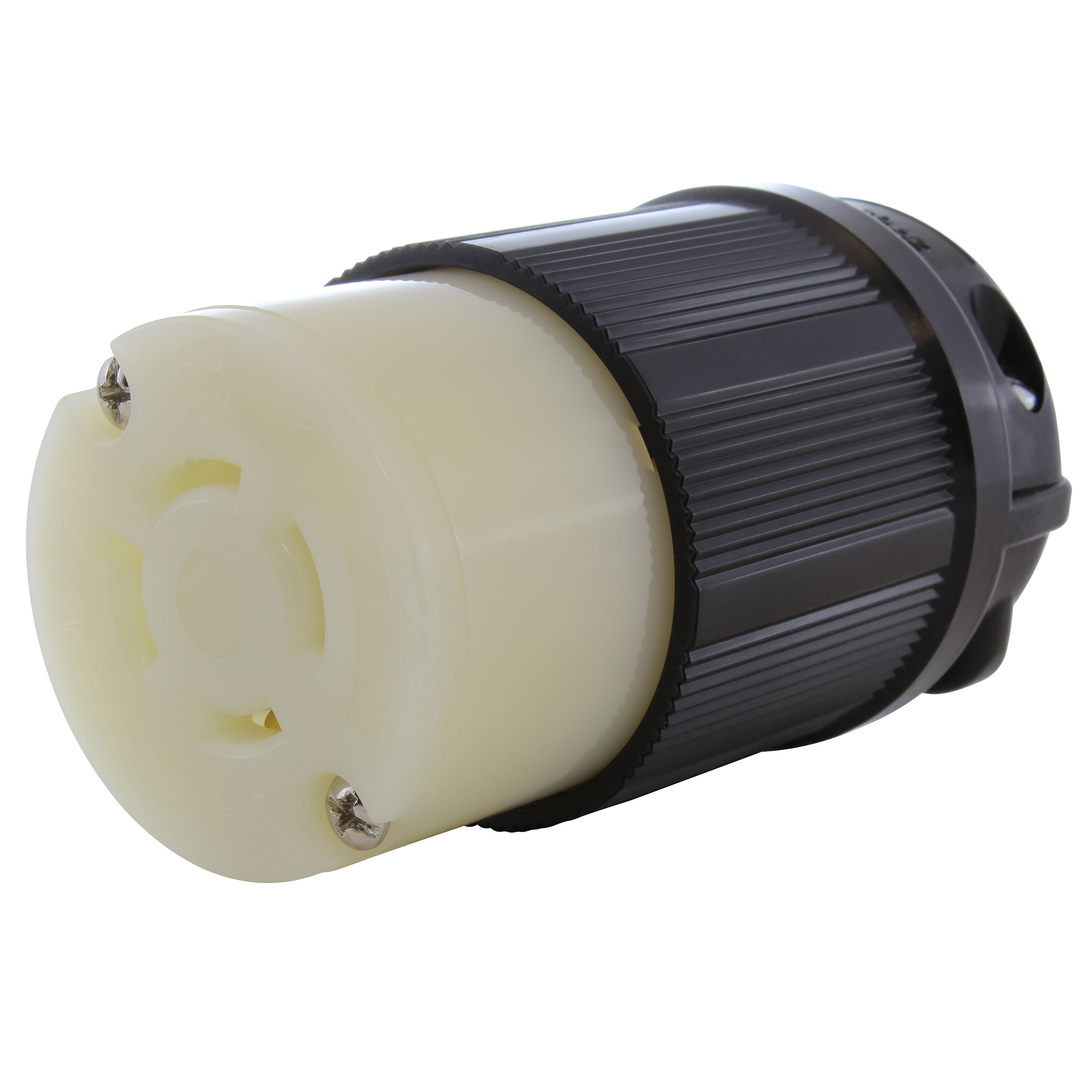 AC WORKS ASL1620R-BK AC Connectors NEMA L16-20R Female Connector Assembly in Black 20-Amp 3-phase 480v NEMA L16-20r 4-wire Grounding Heavy-duty Locking Connector, Black