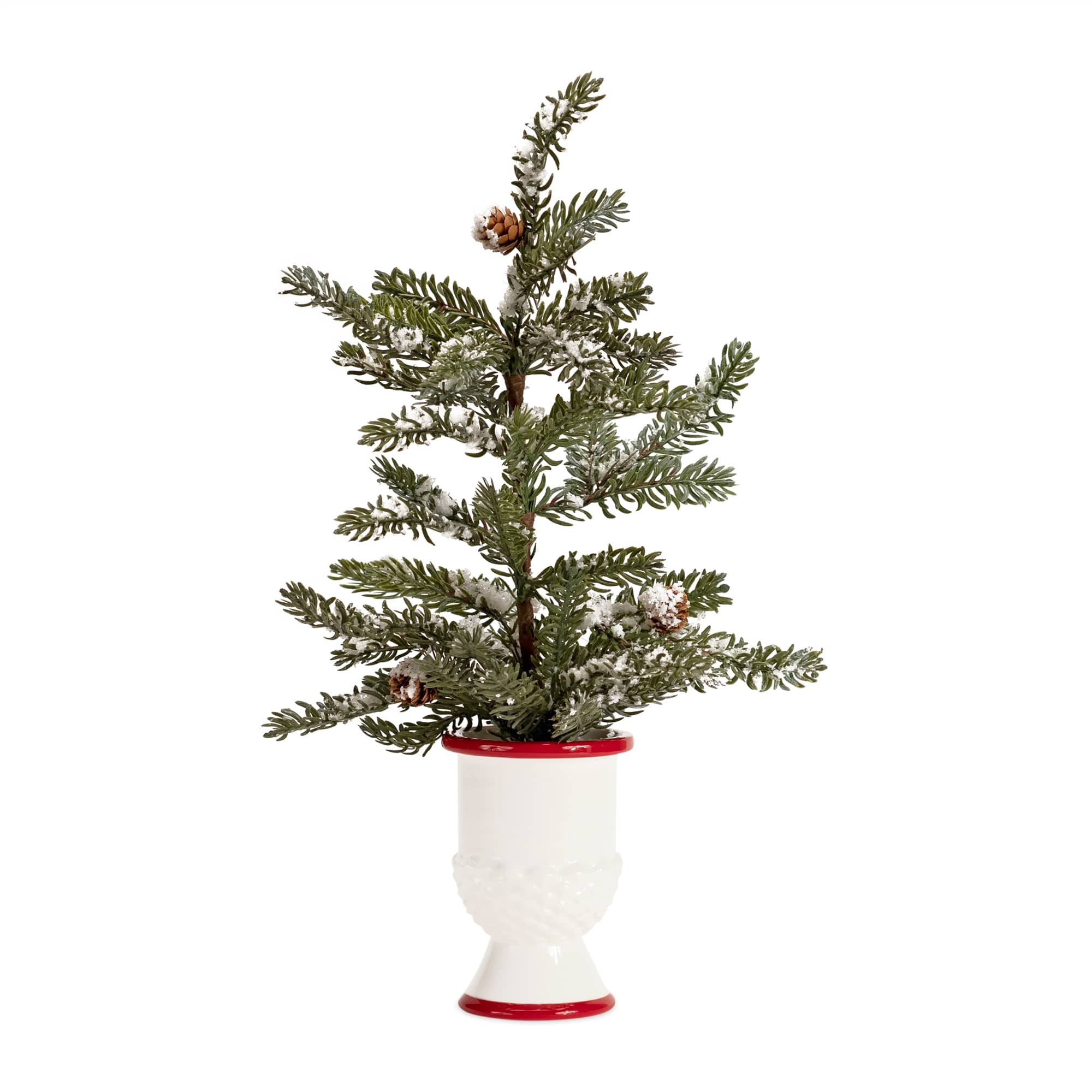 Melrose International - Mini Pine Tree with Ceramic Pot (Set of 2)