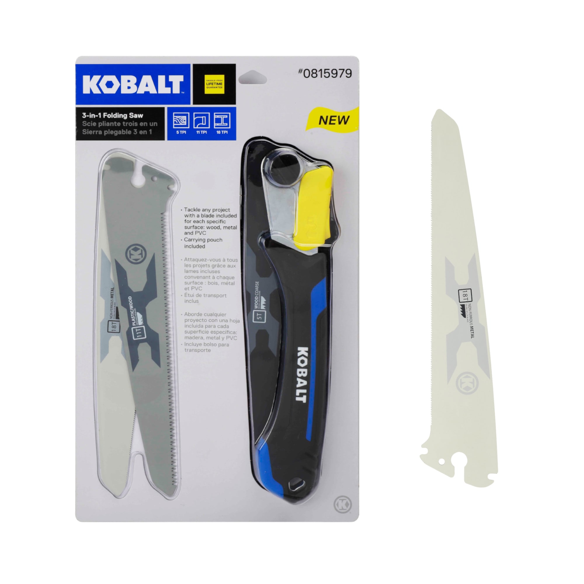Kobalt 3-in-1 Folding Hand Saw w/ Replacement Blade