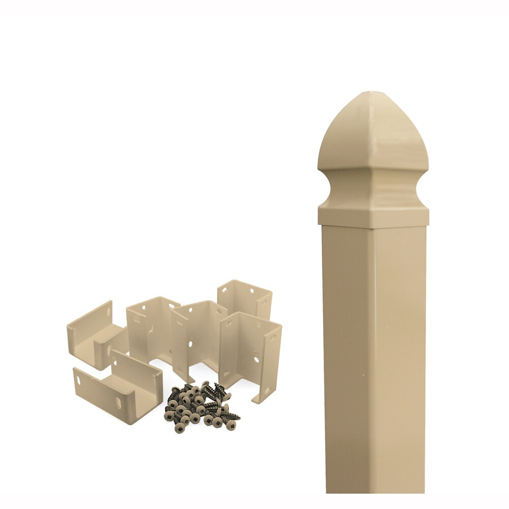 Freedom 73013952 8-ft H x 5-in W Desert Sand Vinyl Blank Fence post (Assembled)