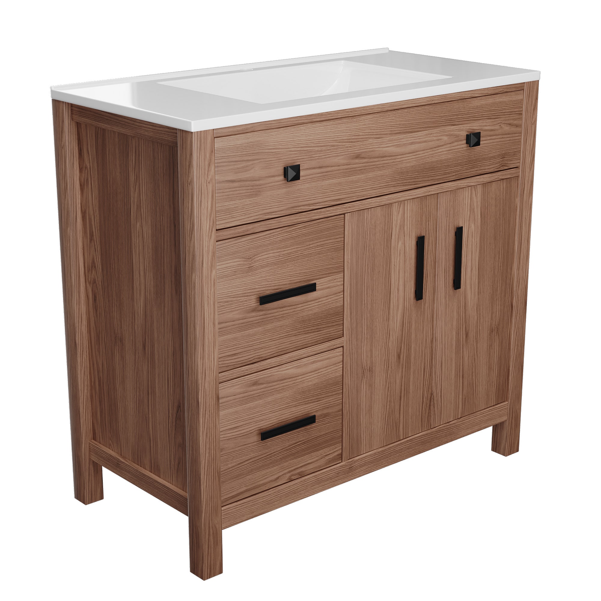 お歳暮 のし JEAREY Floating Bathroom Vanity 36-in burlywood Single Sink アクセサリー
