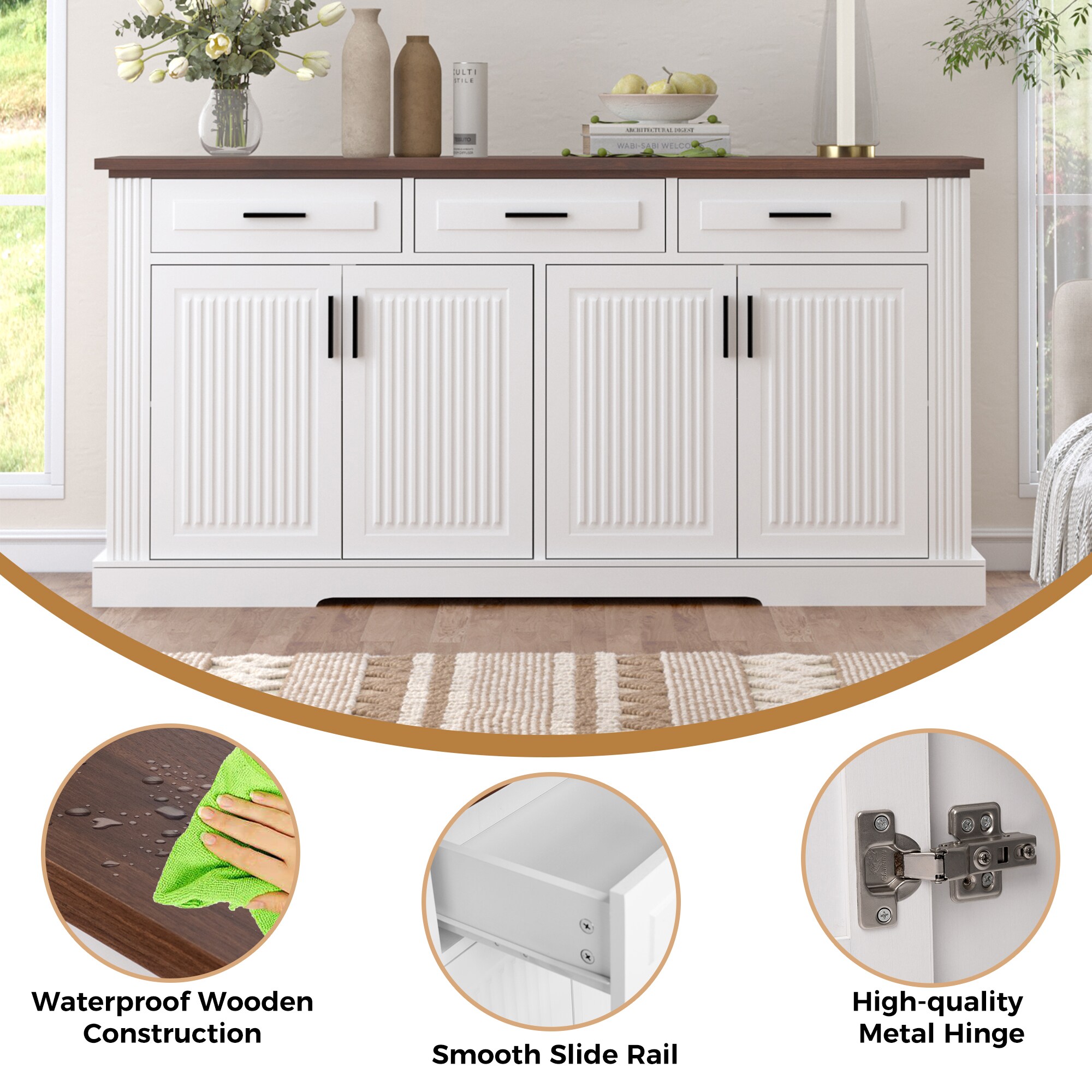 SINOFURN SYA330186WT Dining-Kitchen-Storarge - View #9