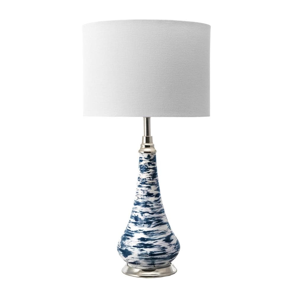 nuLOOM RJT19AA Gray 3-way Table Lamp with Fabric Shade