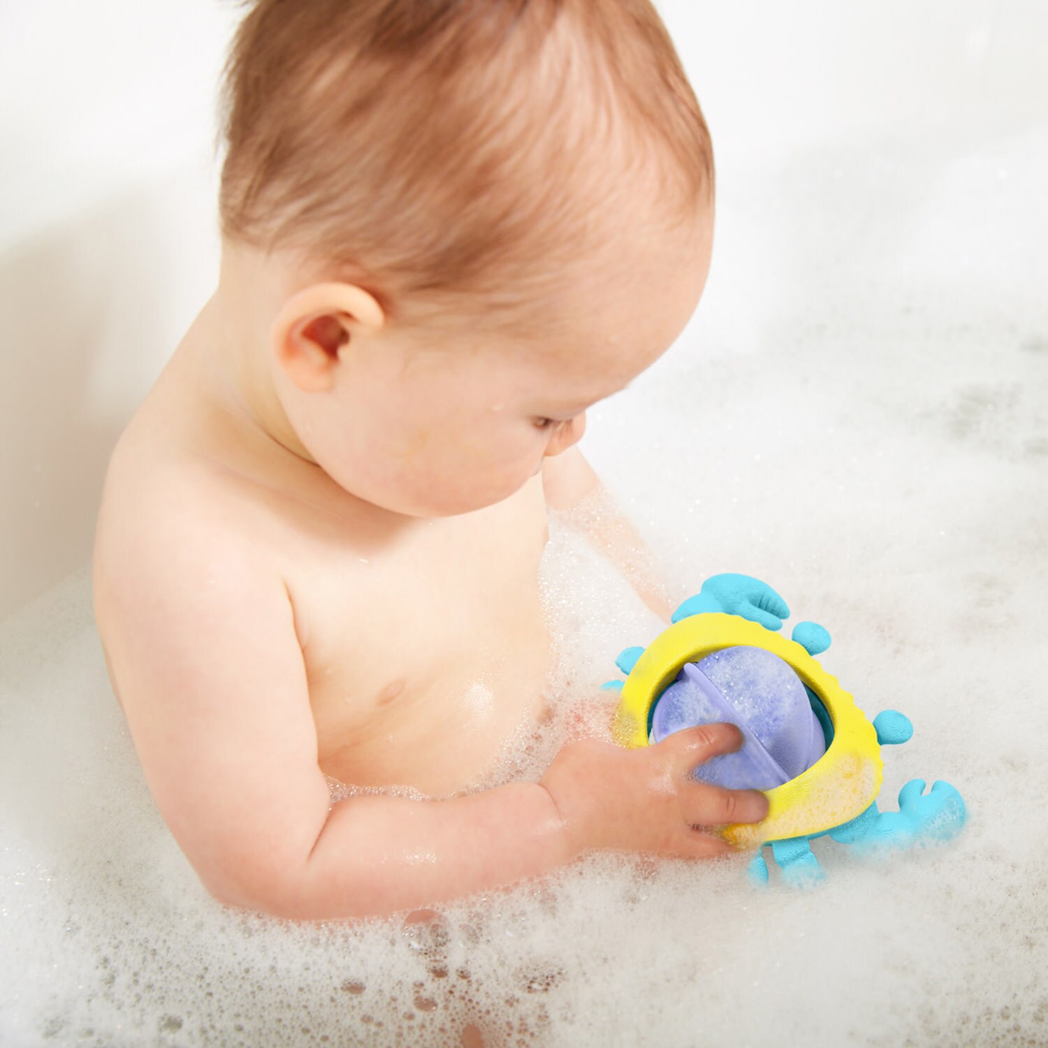 Blue and Yellow Recycled Plastic Sea Life Bath Toy Set