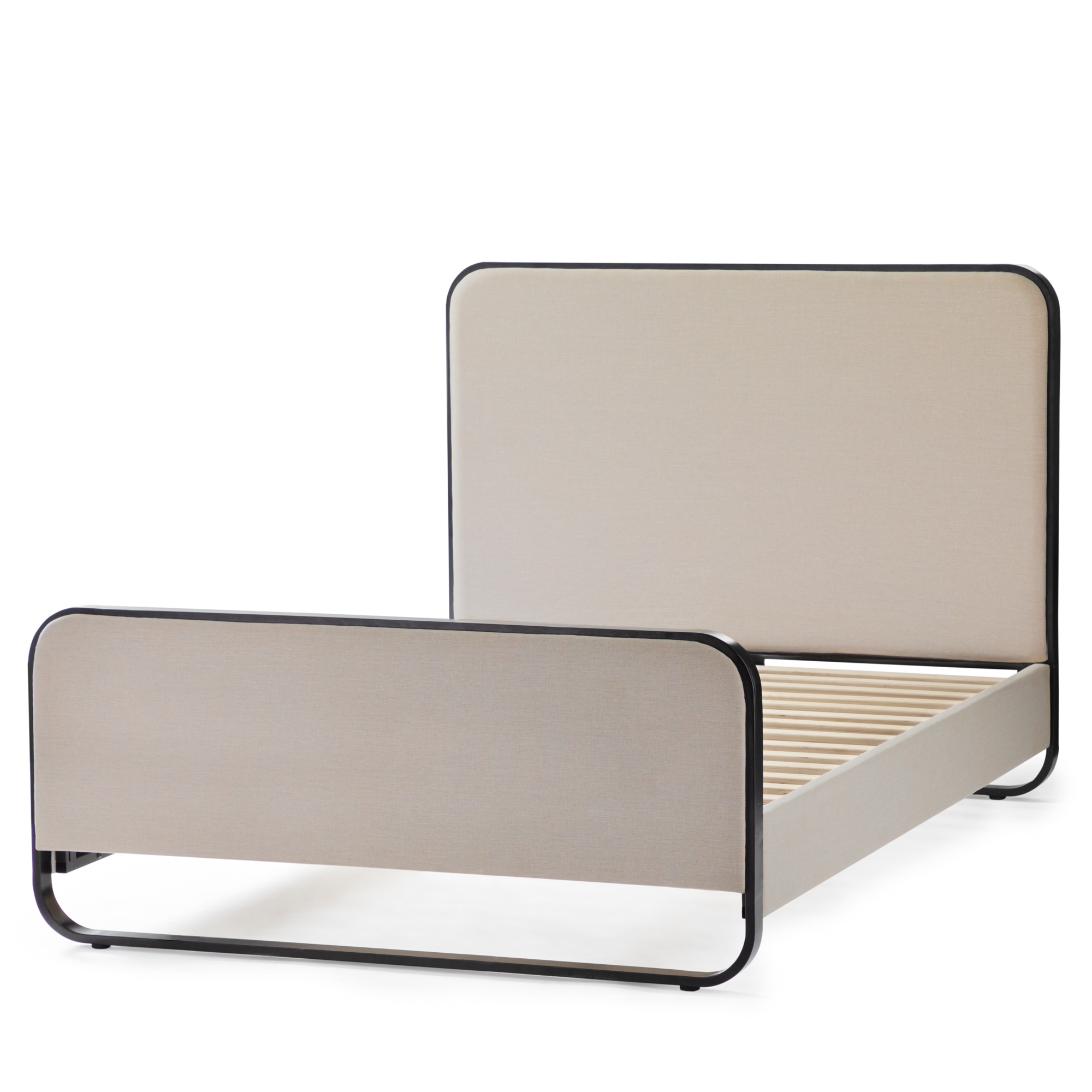 New Heights NWHTFFOAGFRYUB Godfrey Oat Full Metal Platform Bed