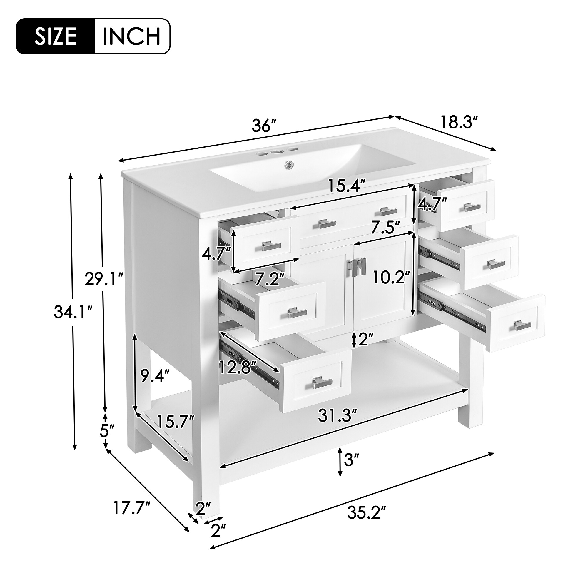 LOVMOR SF-M-SW000125AAK-1 Bath-Vanity-Combo - View #9