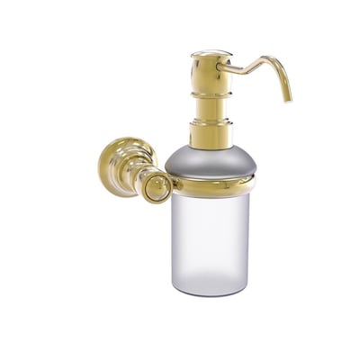 Allied Brass Carolina Unlacquered Brass 5 oz. Capacity Wall-mount Soap and  Lotion Dispenser in the Soap & Lotion Dispensers department at Lowes.com