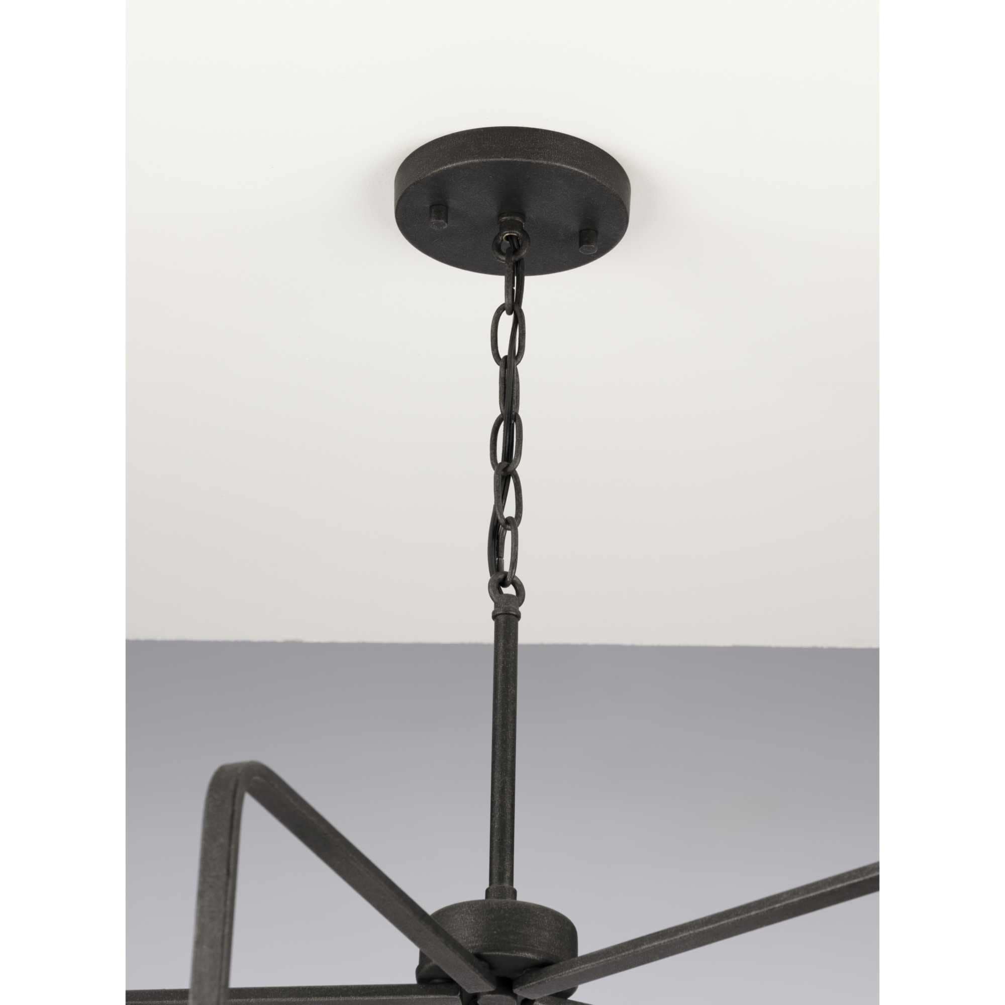 Black Iron Cage 25" Industrial Chandelier