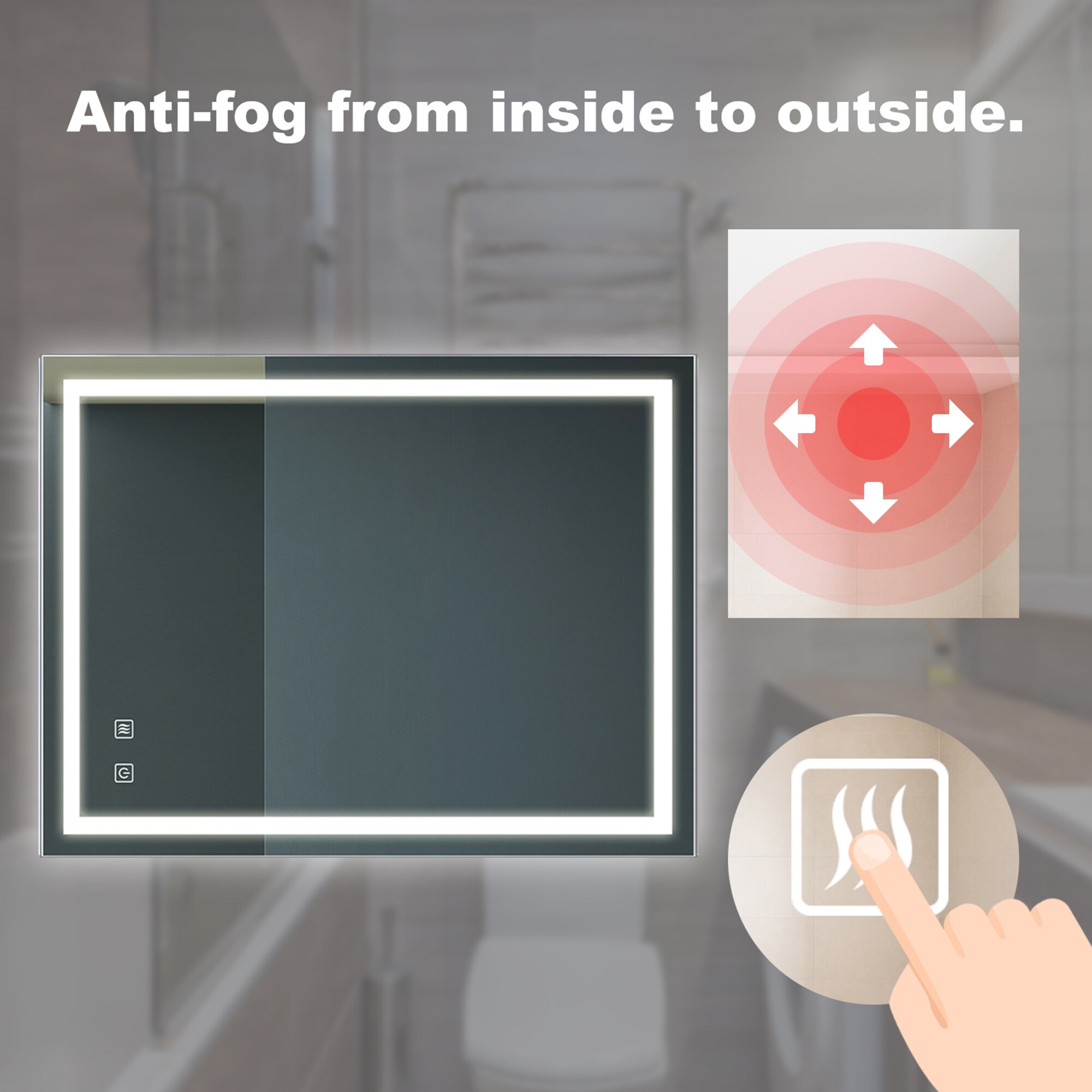 Bybafun YD5100012 Framed-Bath-Mirrors - View #8