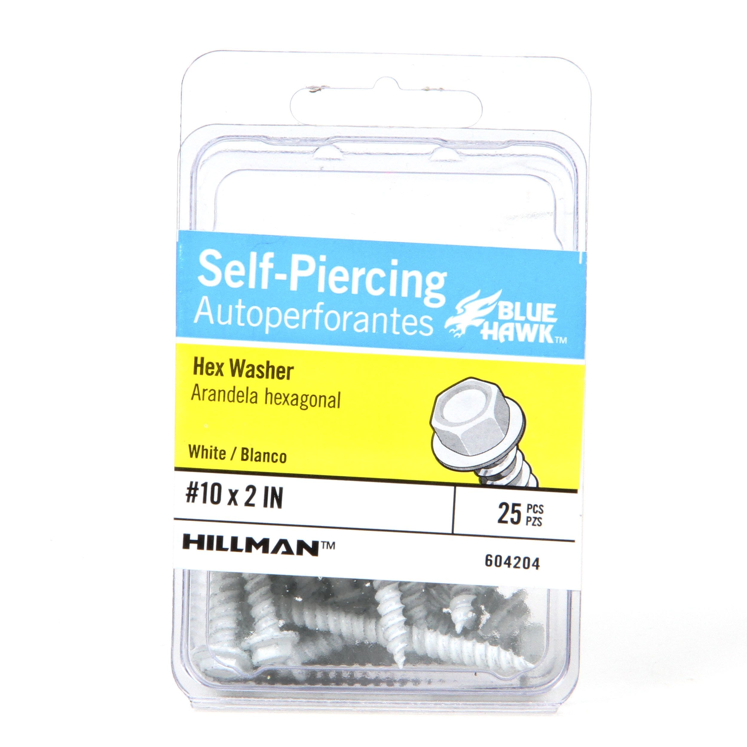 The Hillman GroupThe Hillman Group 35243 Hex Washer Head White Sheet Metal Screw 10 x 2 25-Pack The Hillman GroupThe Hillman Group 35243 Hex Washer Head White Sheet Metal Screw 10 x 2 25-Pack