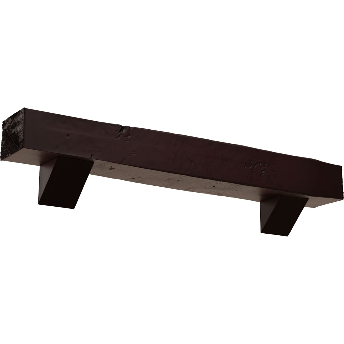 Ekena Millwork MANUKP04X06X72BKZY 72-in W x 4-in H x 6-in D Cherry (Premium) Hollow Urethane Rustic Fireplace Mantel