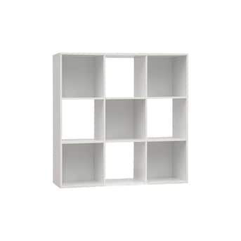 Style Selections 35.88-in H x 35.88-in W x 11.63-in D White Stackable Wood Laminate 9 Cube Organizer Lowes.com