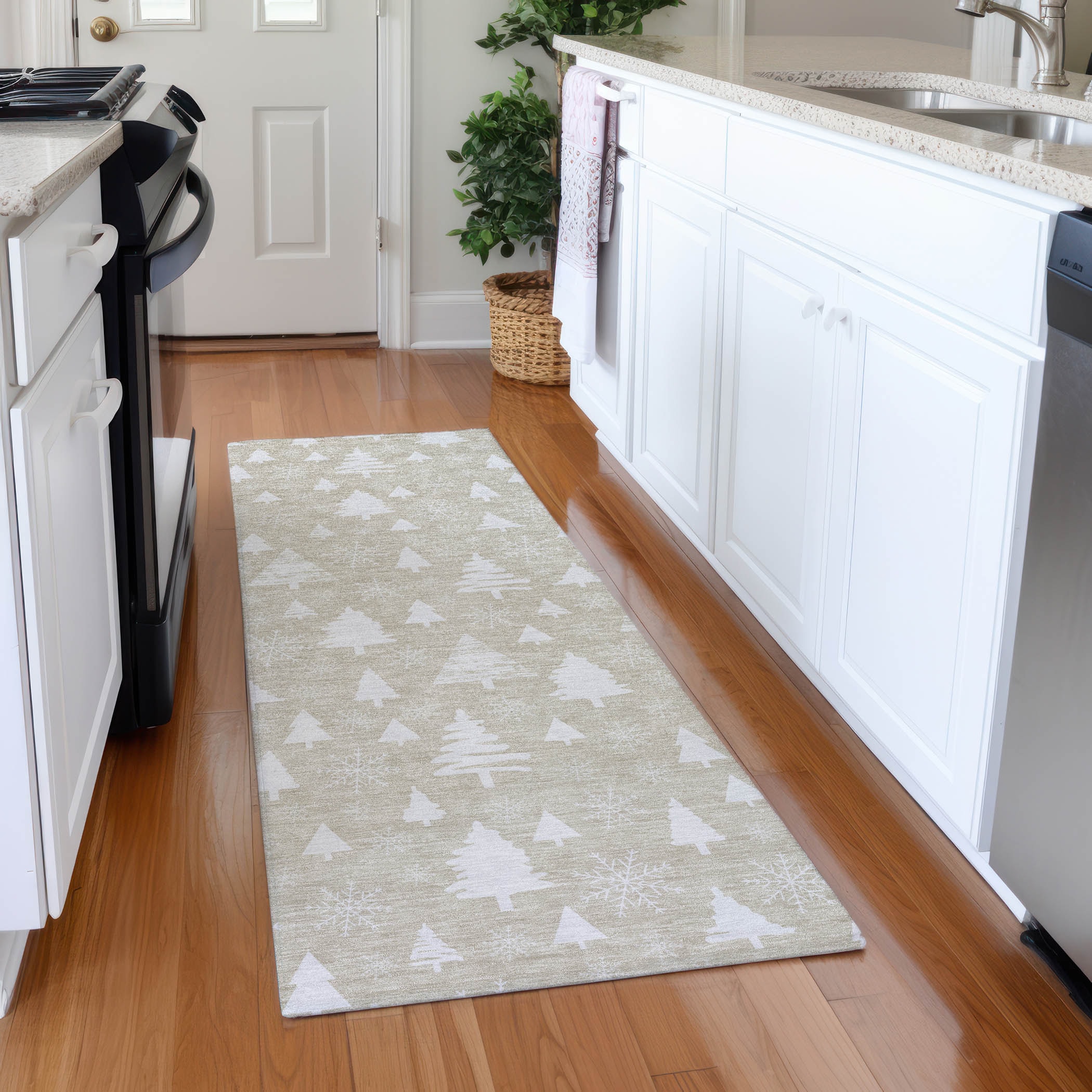 Addison Rugs ACN1815BG2X8 Chantille ACN1815BG 2 x 7 (ft) Loomed Polyester Beige Rectangular Indoor/Outdoor Machine washable Area rug