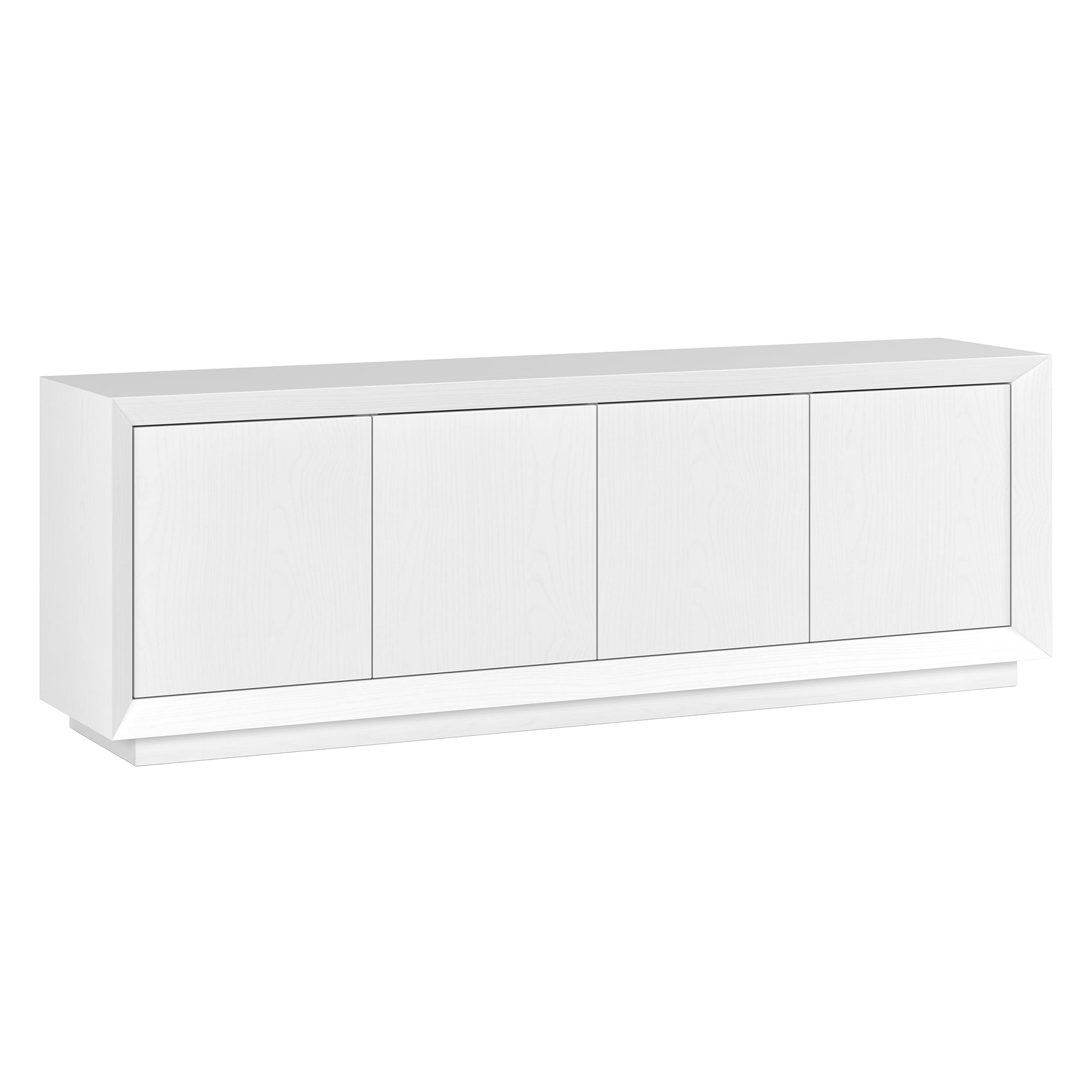 Hailey Home TV2004 Oswald Transitional White TV stand ( Accommodates TVs more than 70-in )